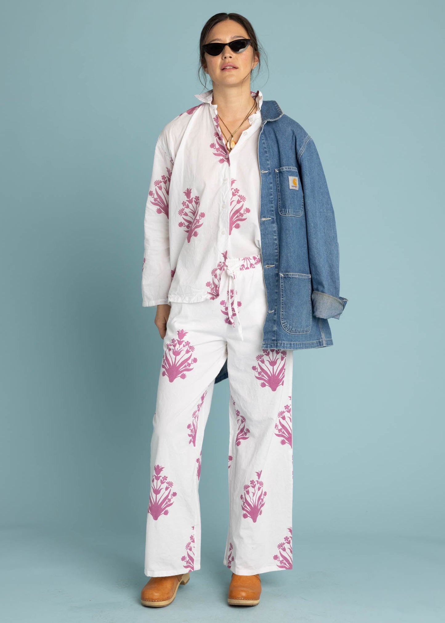 Relaxed Boyfriend Shirt - Cameo Floral Dahlia