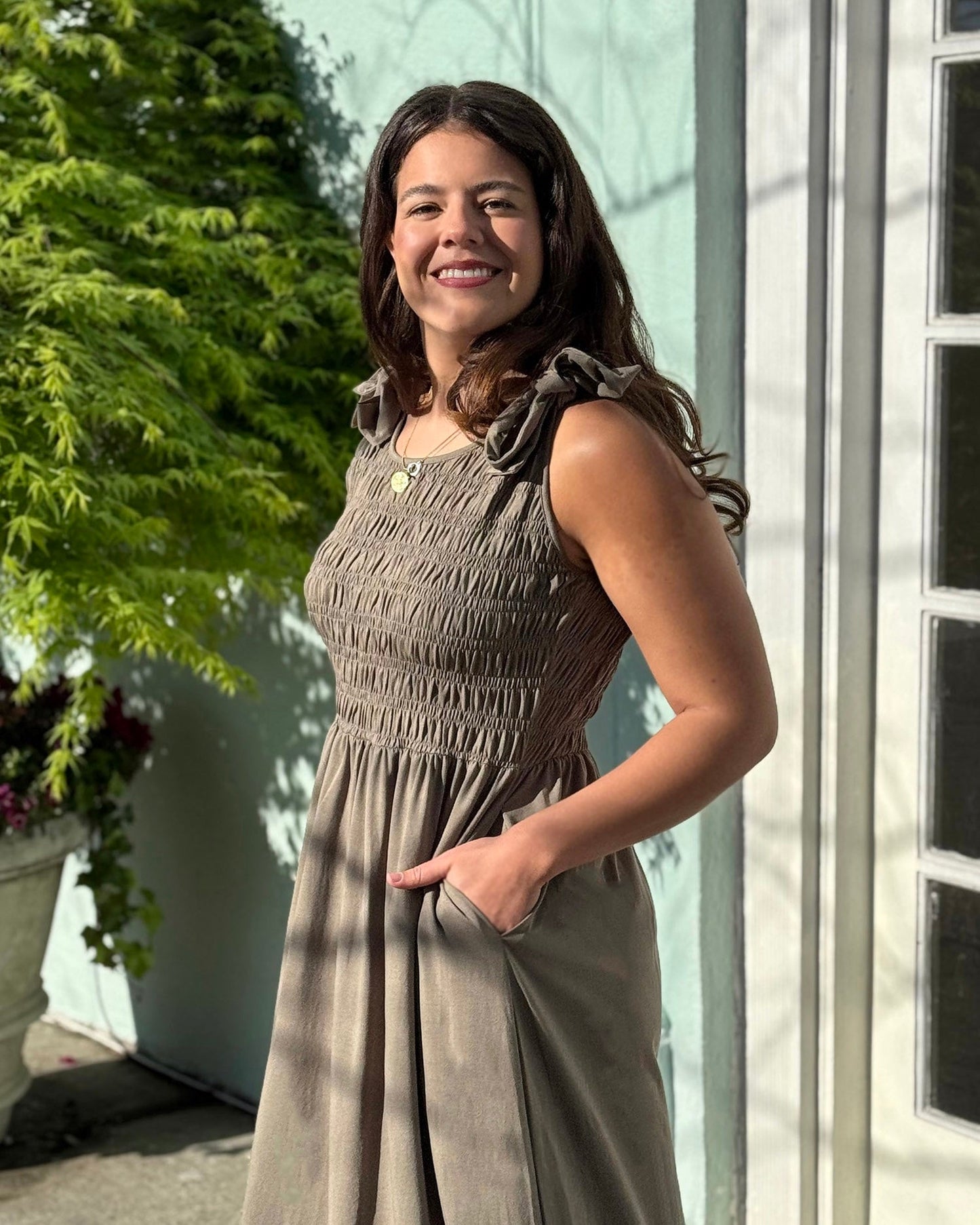 JESSA dress in Silver Sage