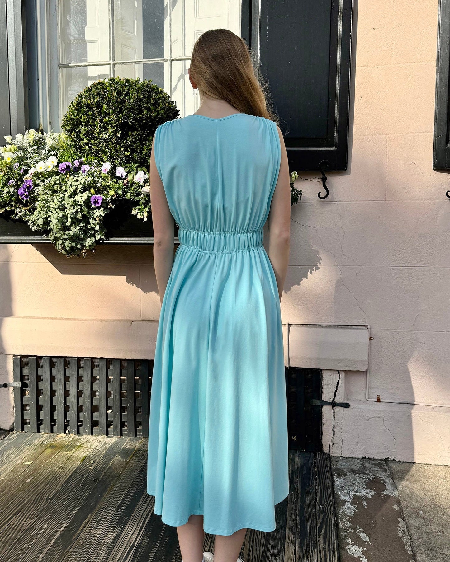 HAMPTON dress in Crisp Aqua
