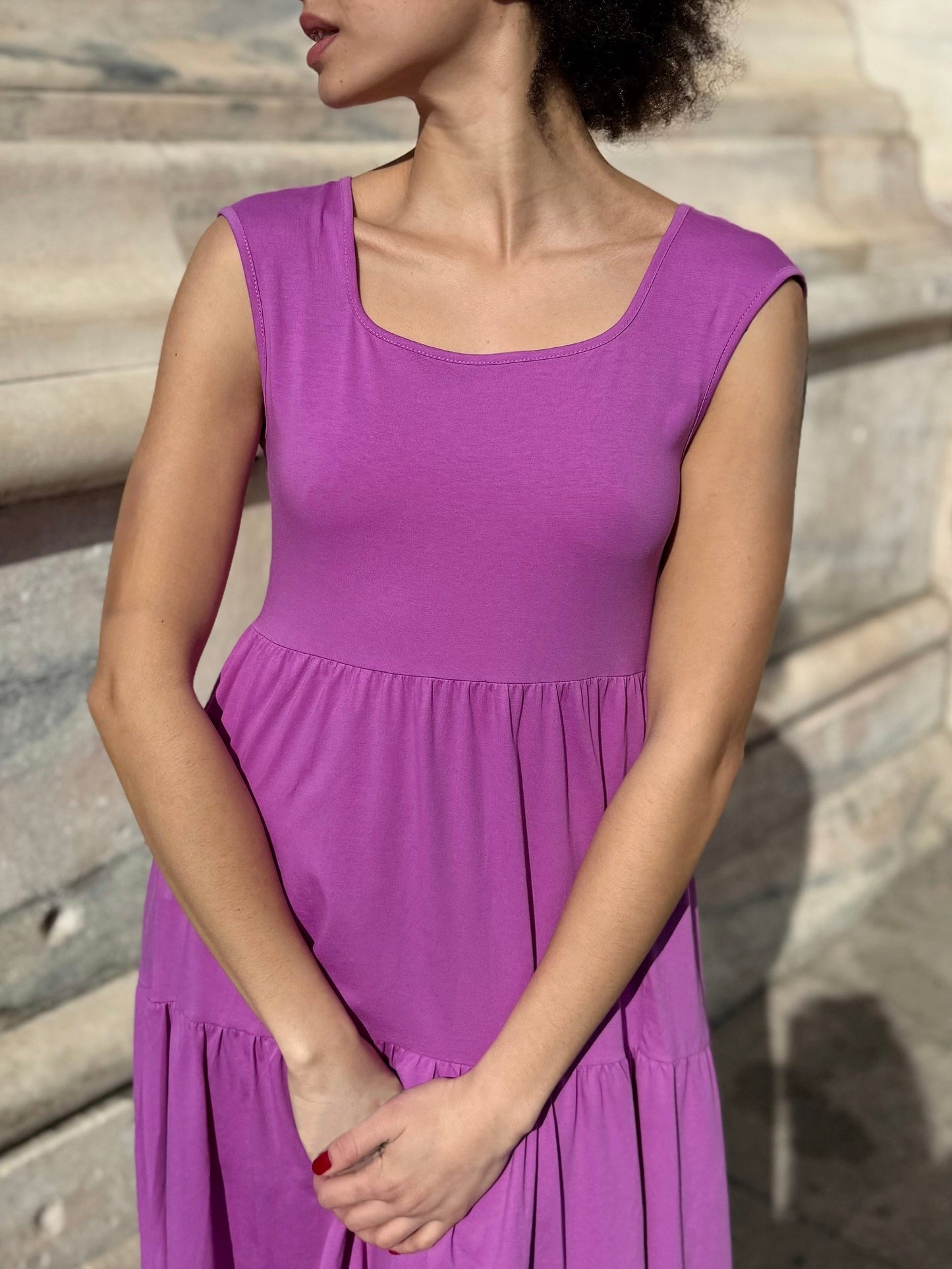 DARCY dress in Magenta Bloom