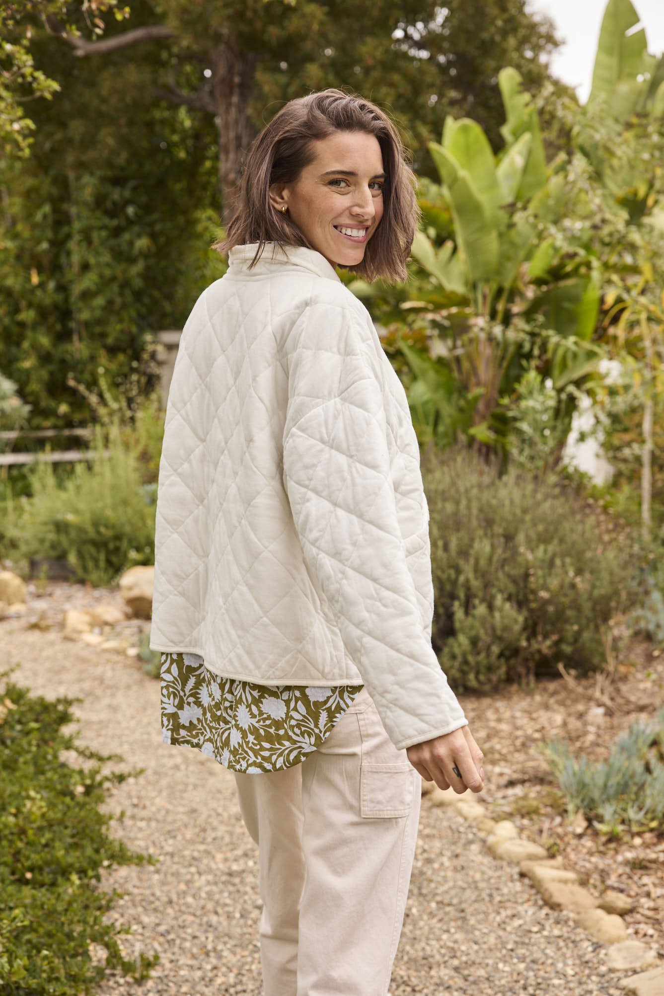 Countryside Quilted Jacket - Natural - FINAL SALE