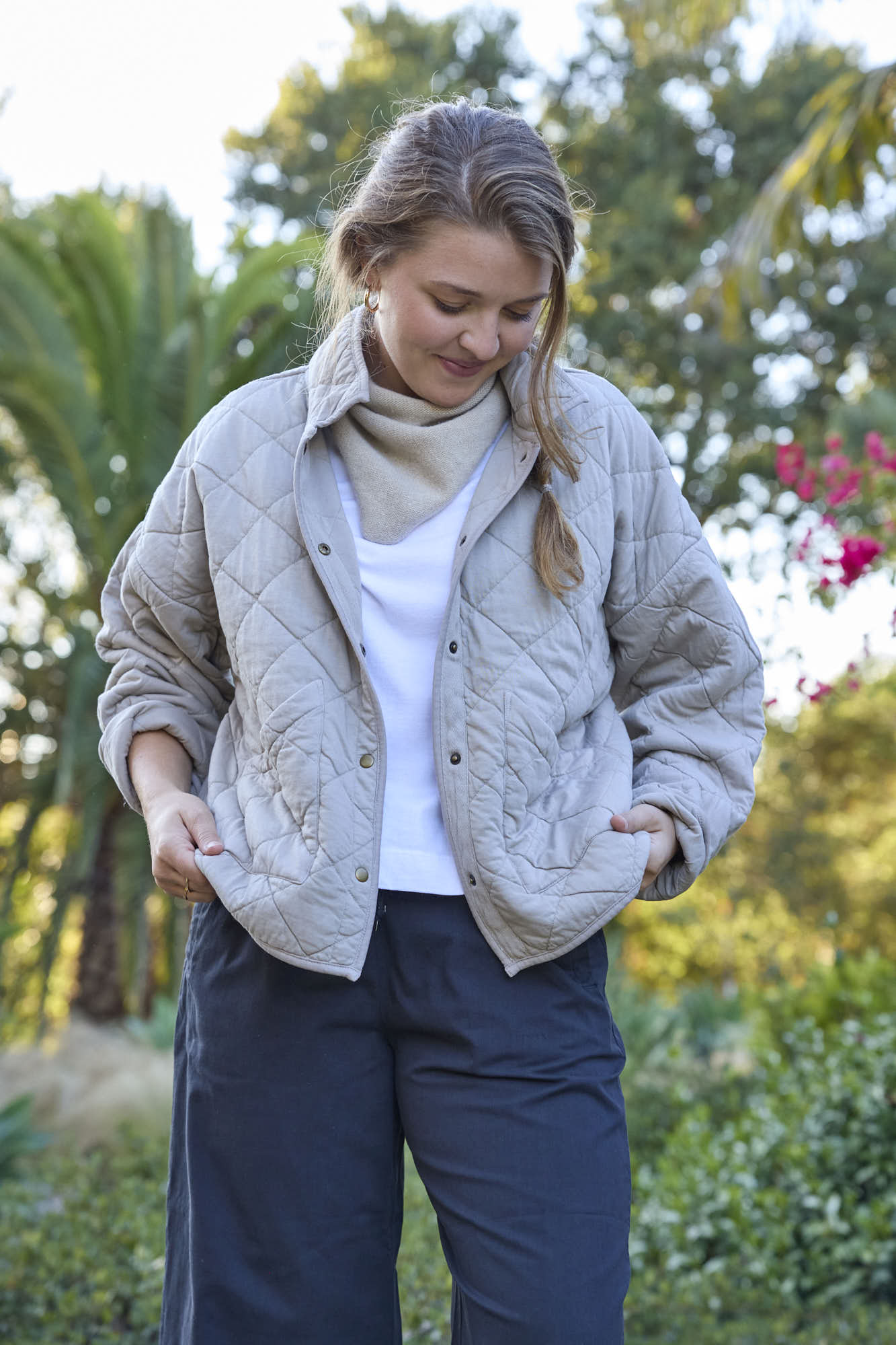 Countryside Quilted Jacket - Pebble - FINAL SALE