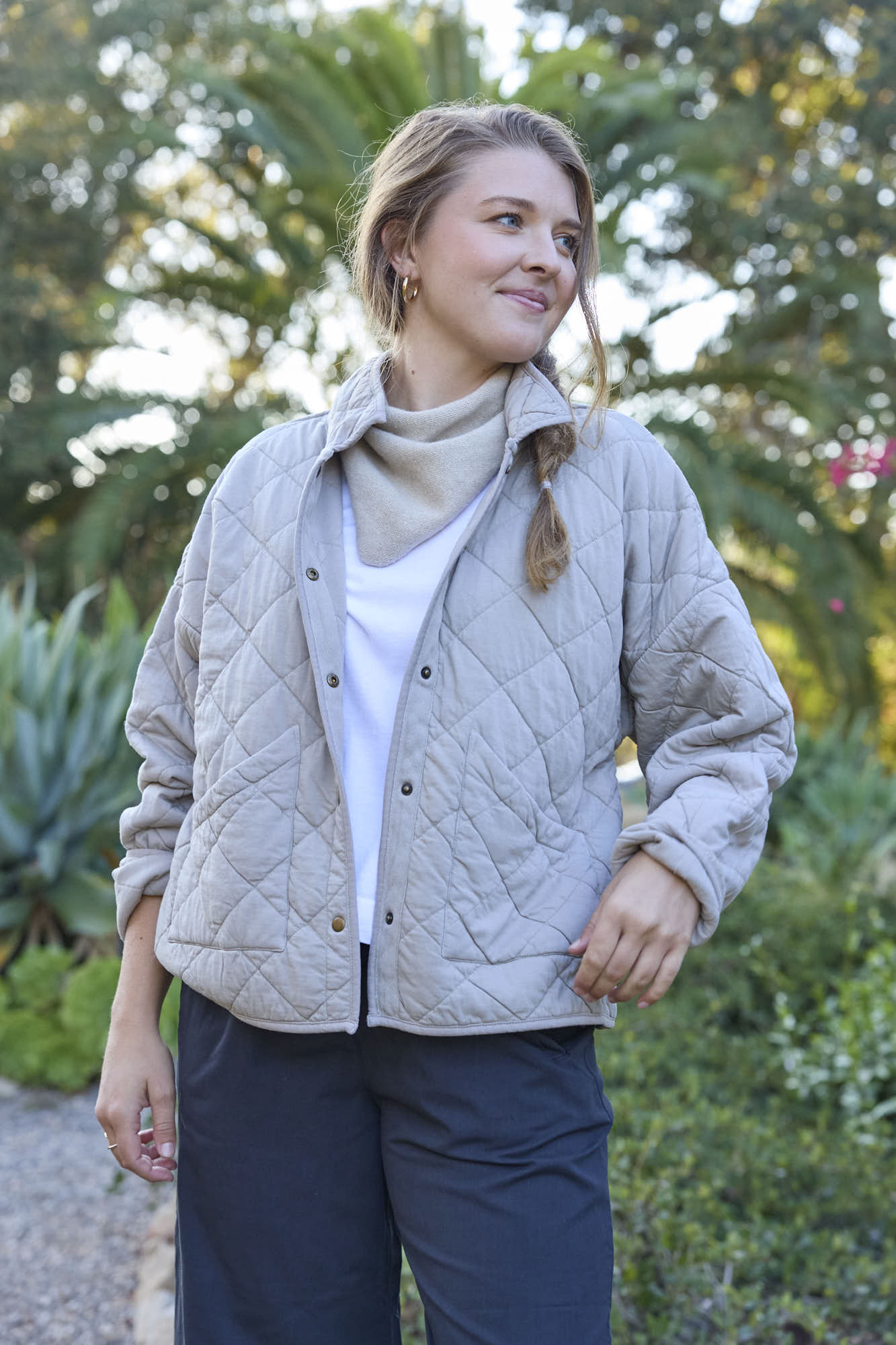 Countryside Quilted Jacket - Pebble - FINAL SALE