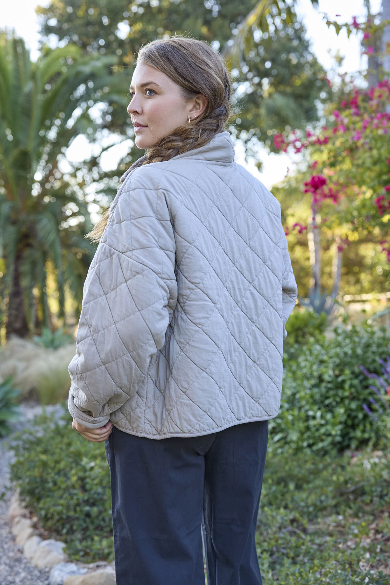 Countryside Quilted Jacket - Pebble - FINAL SALE