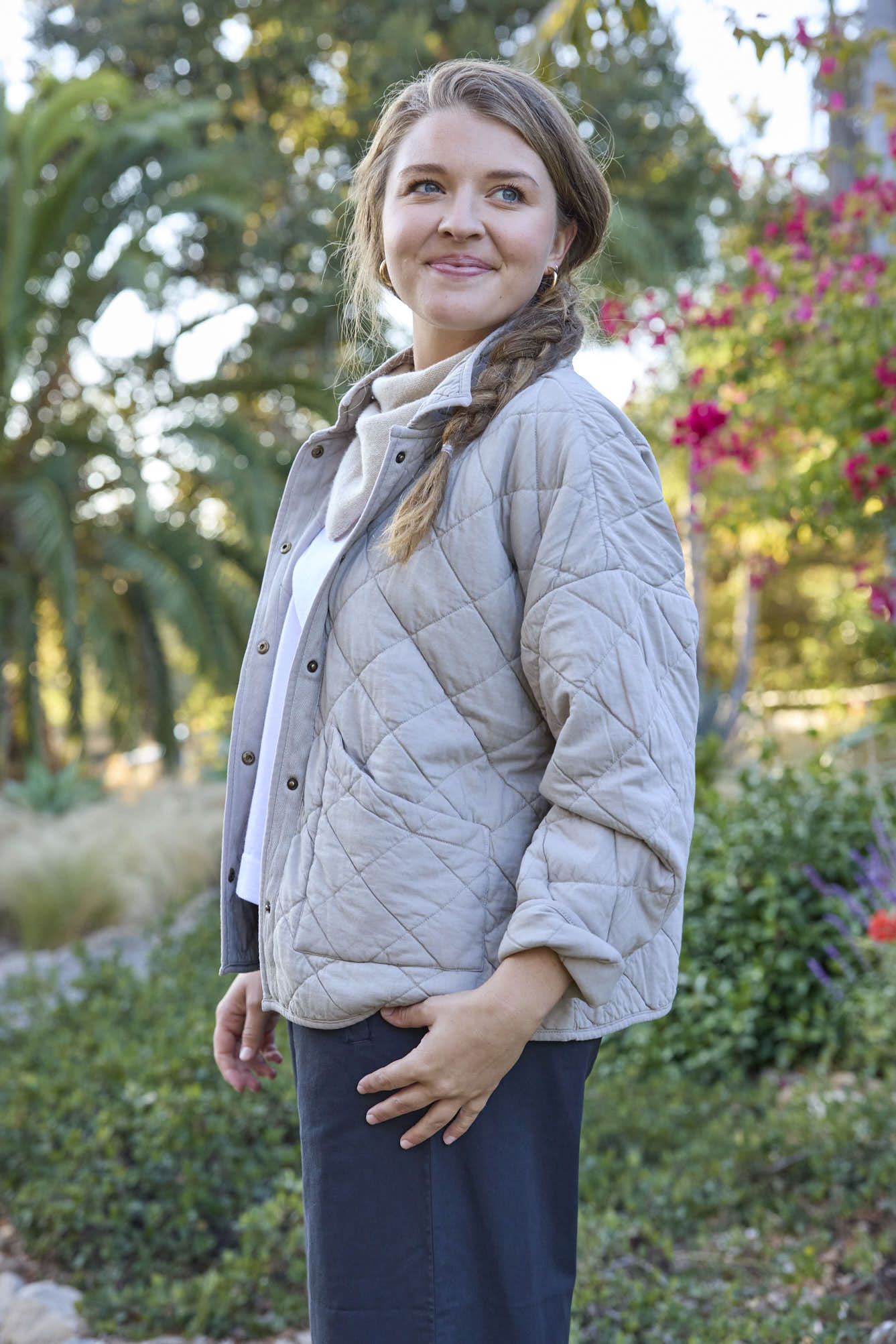 Countryside Quilted Jacket - Pebble - FINAL SALE