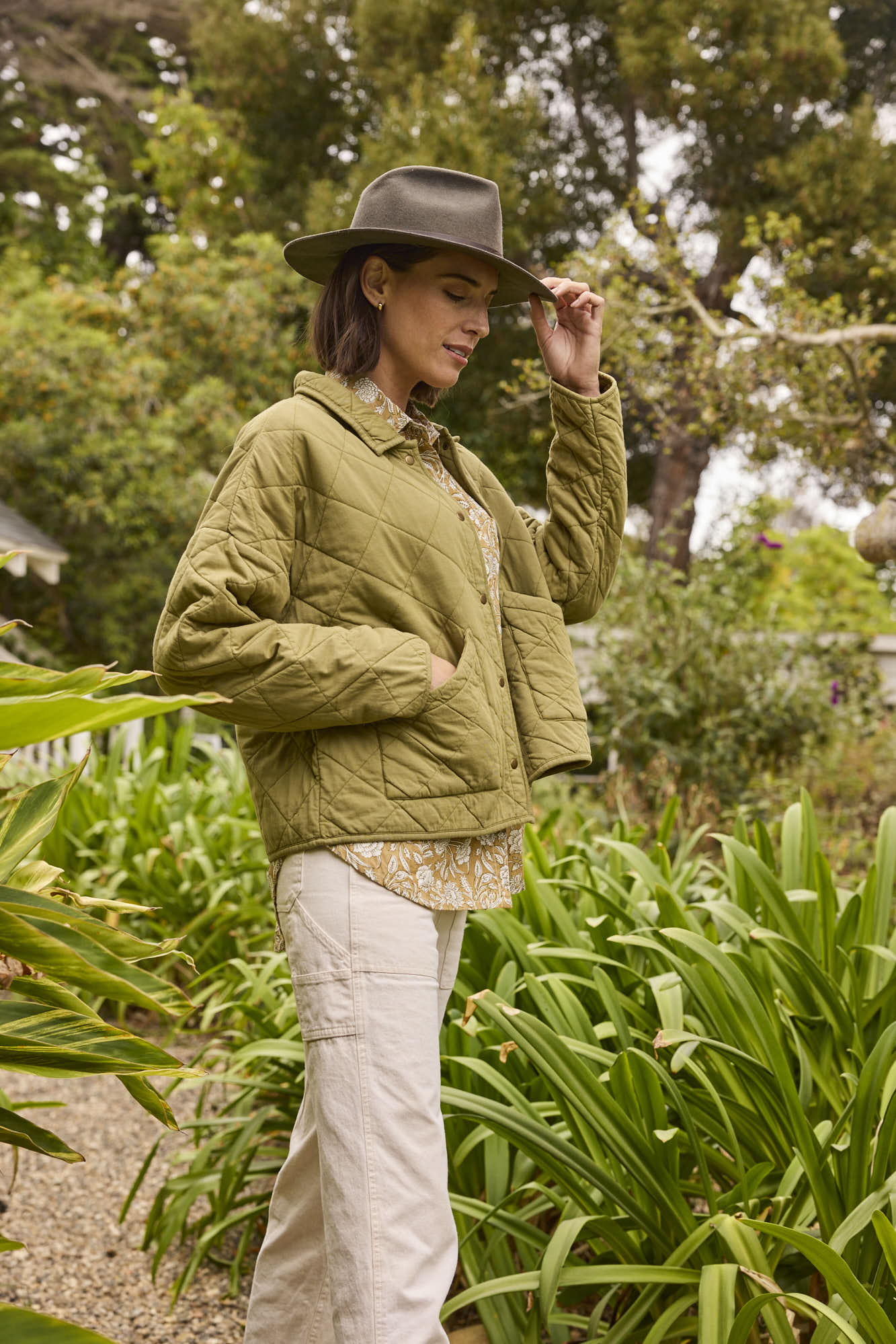 Countryside Quilted Jacket - Olive Oil - FINAL SALE