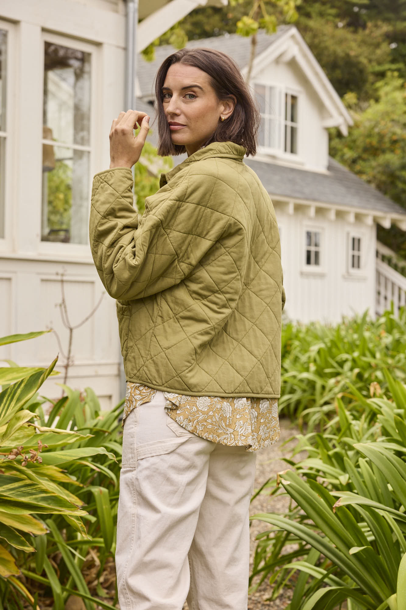 Countryside Quilted Jacket - Olive Oil - FINAL SALE