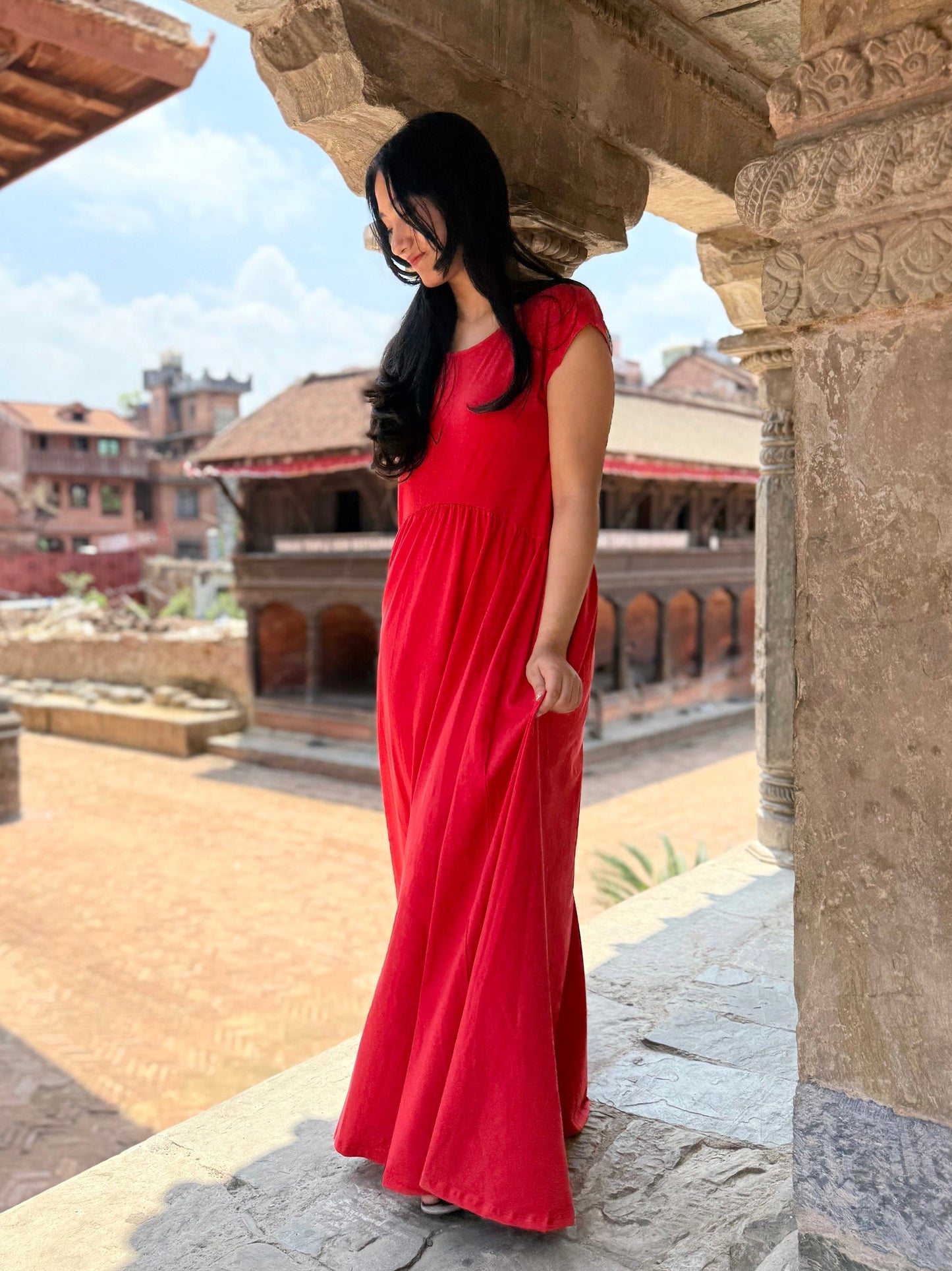 DEBORAH dress in Bright Ruby