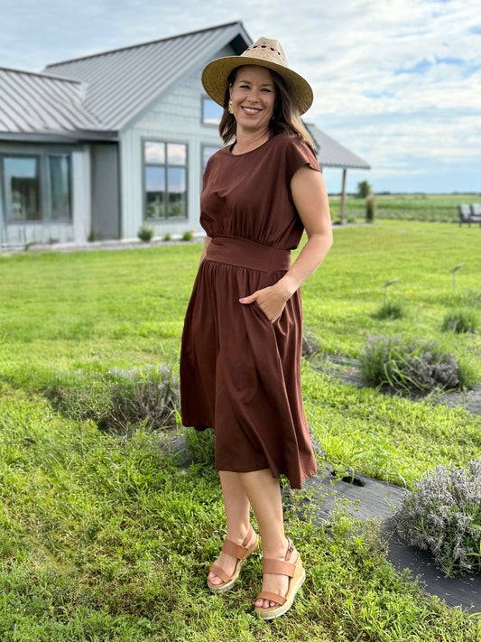 CATHERINE dress in Burnt Cedar