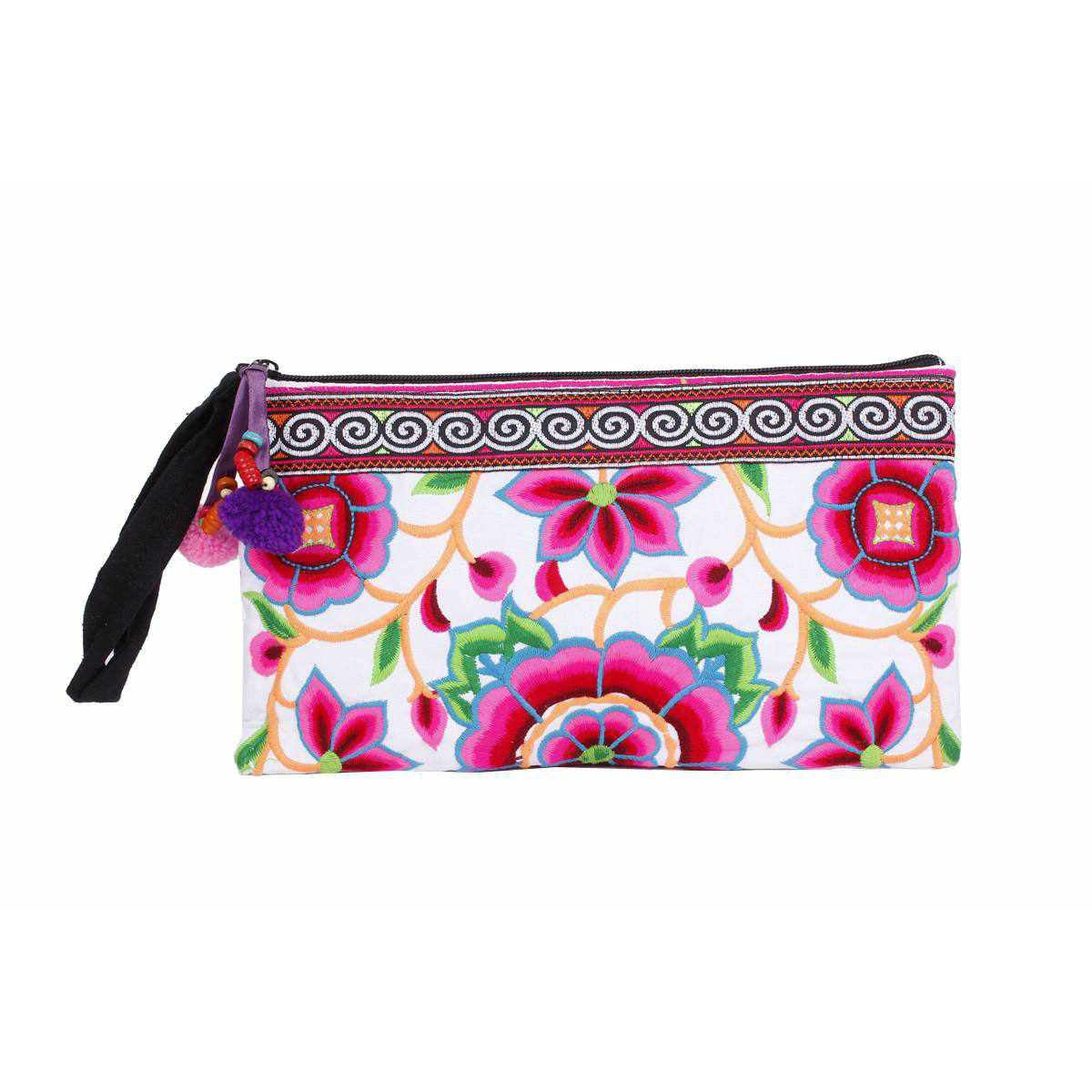 Sarita Hmong Embroidered Wristlet - Thailand