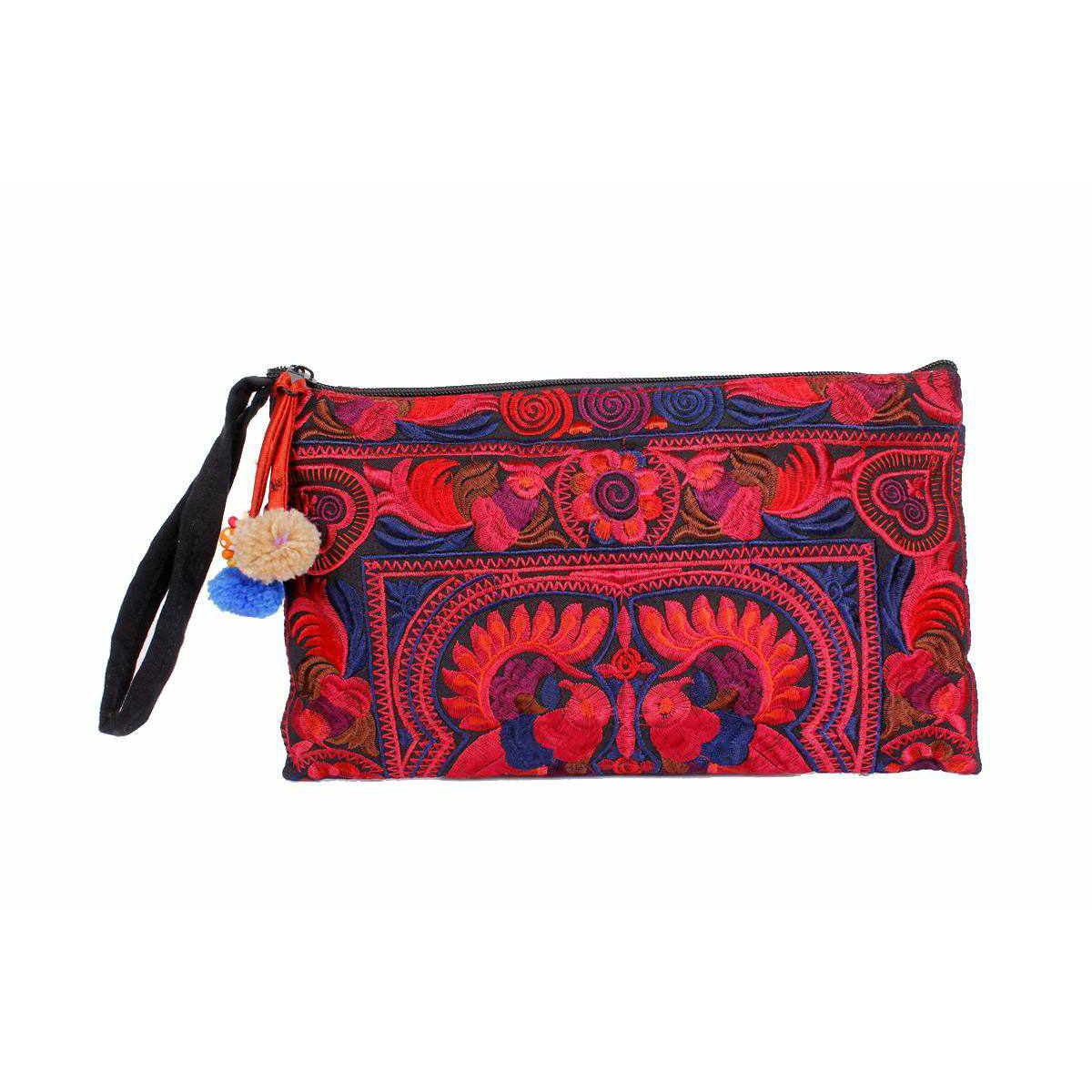 Sarita Hmong Embroidered Wristlet - Thailand