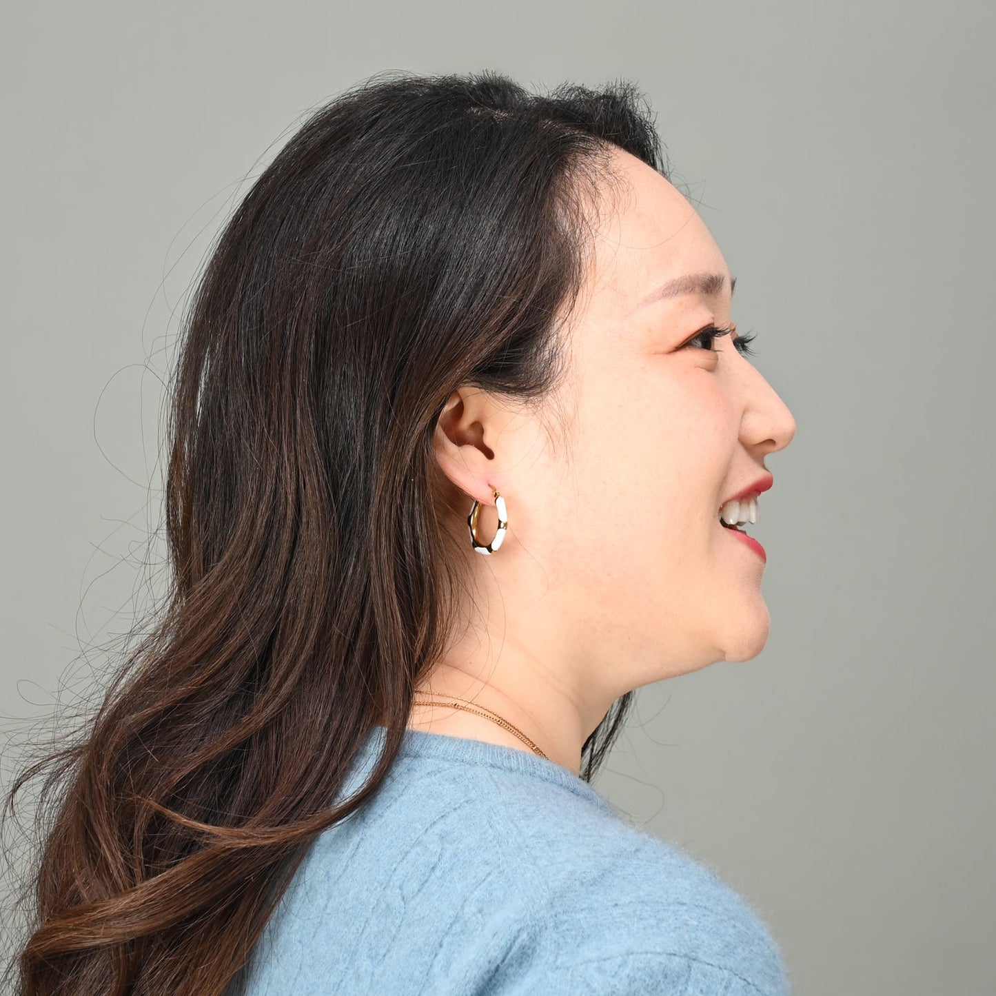 Ivory & Gold Hoops