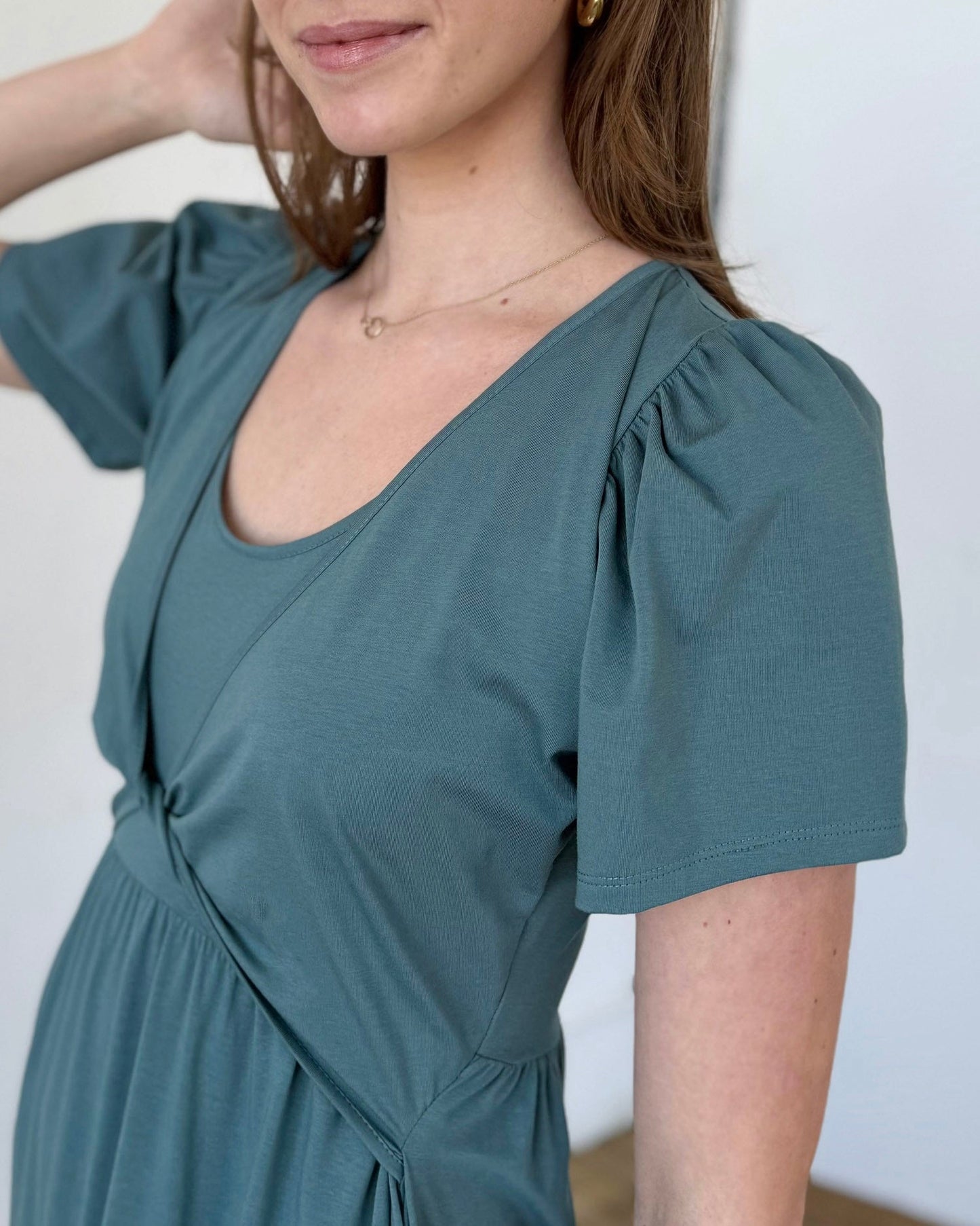 MONICA dress in Dark Aqua