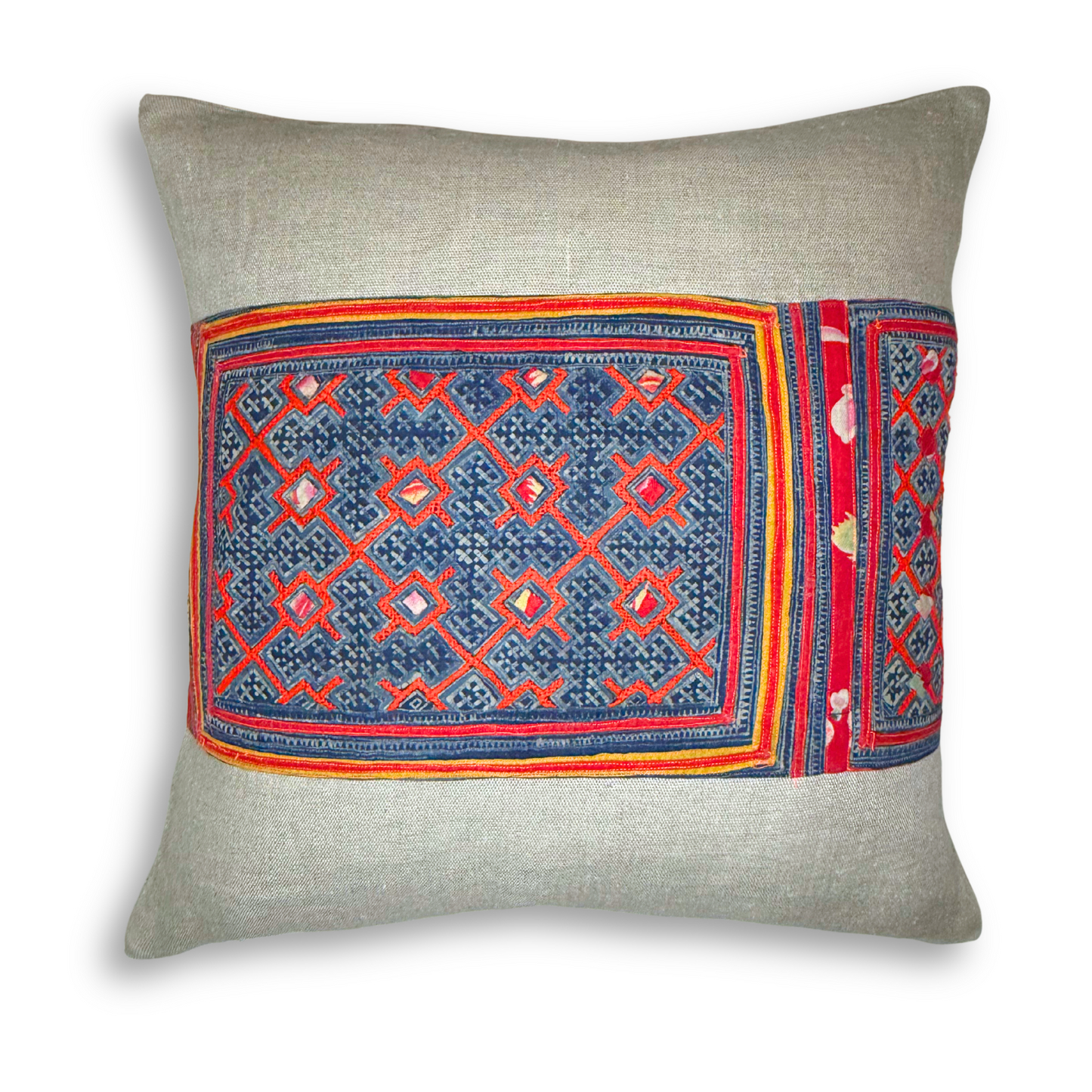 Hmong & Hemp Throw Pillow Cover