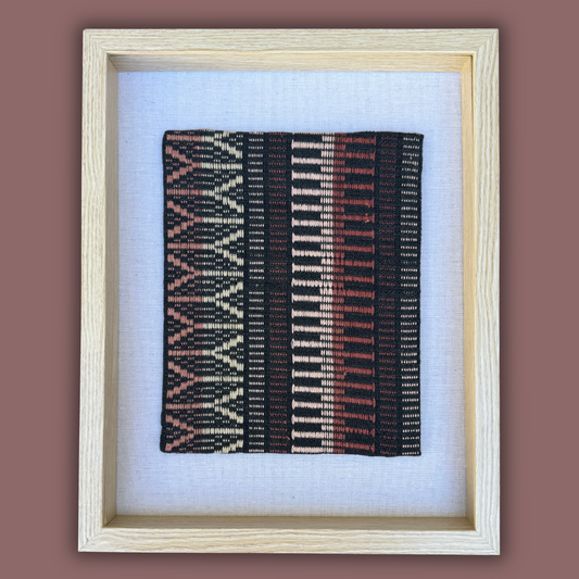 Framed Handwoven Textile (Natural Frame)