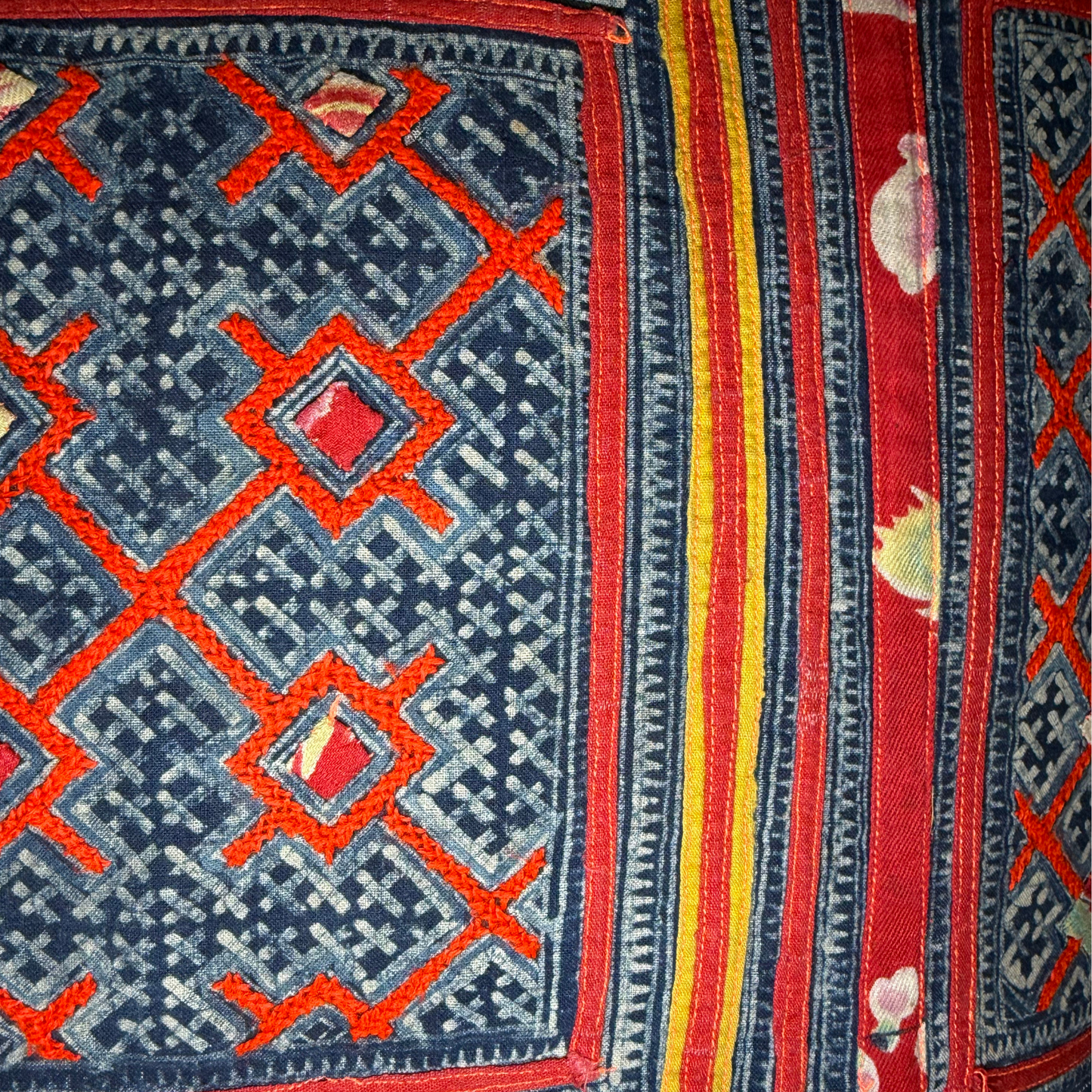 Hmong & Hemp Throw Pillow Cover
