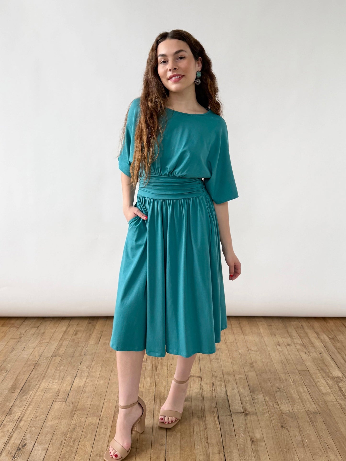 SHEBA dress in Marine Teal