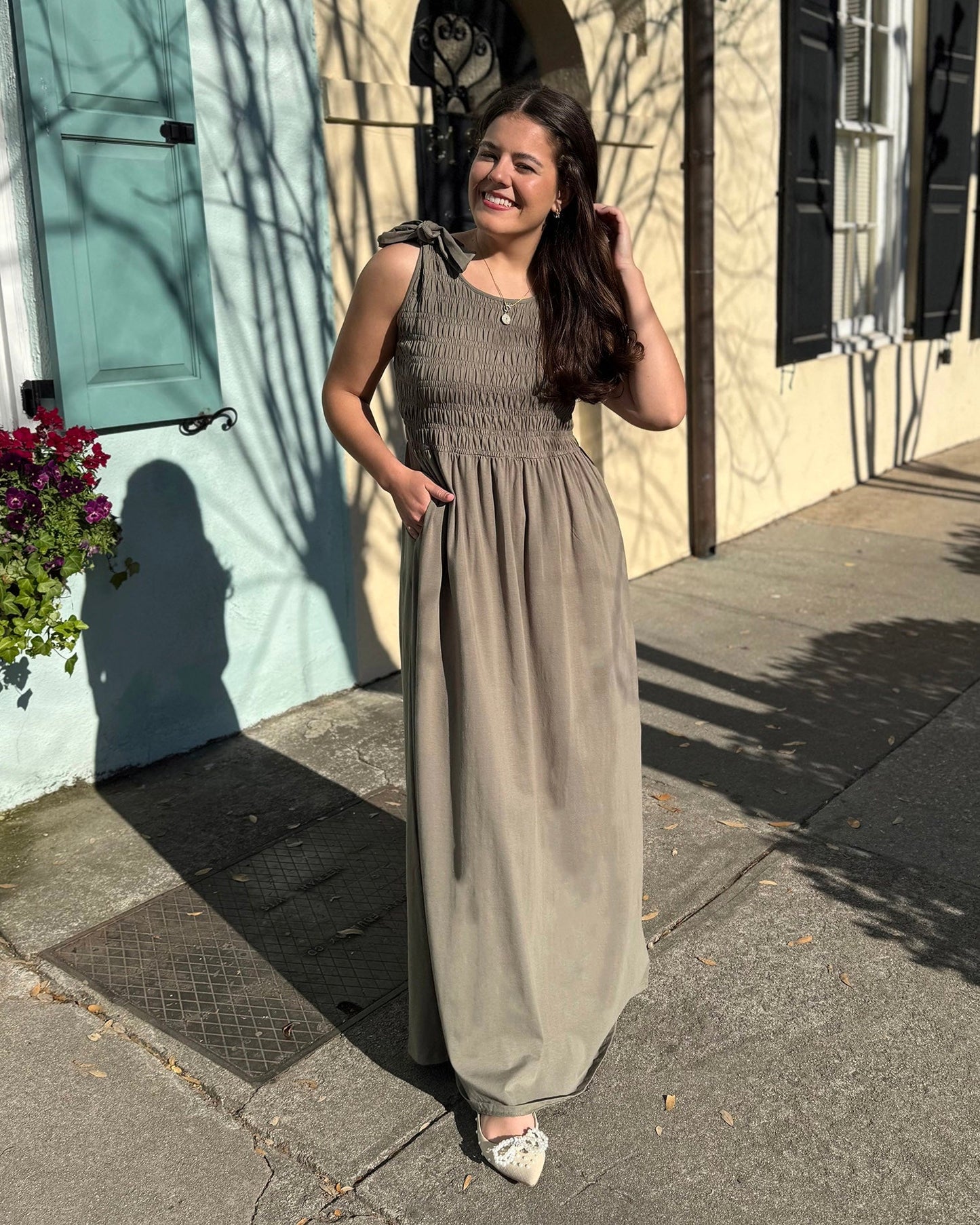 JESSA dress in Silver Sage