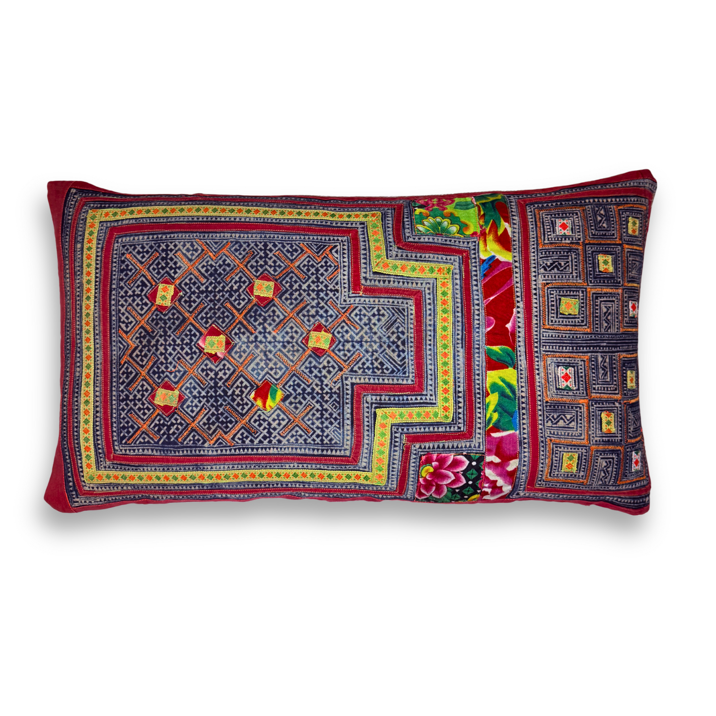 Hmong & Hemp Throw Pillow Cover
