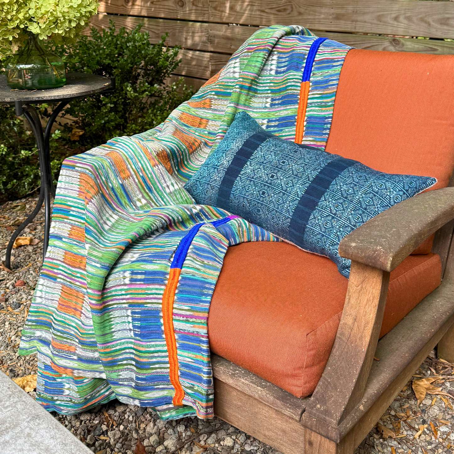 Huipil & Hemp Throw Pillow Cover