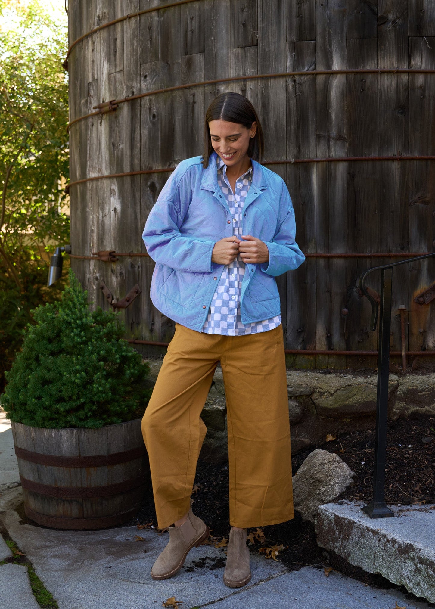 Countryside Quilted Jacket - Cornflower Blue