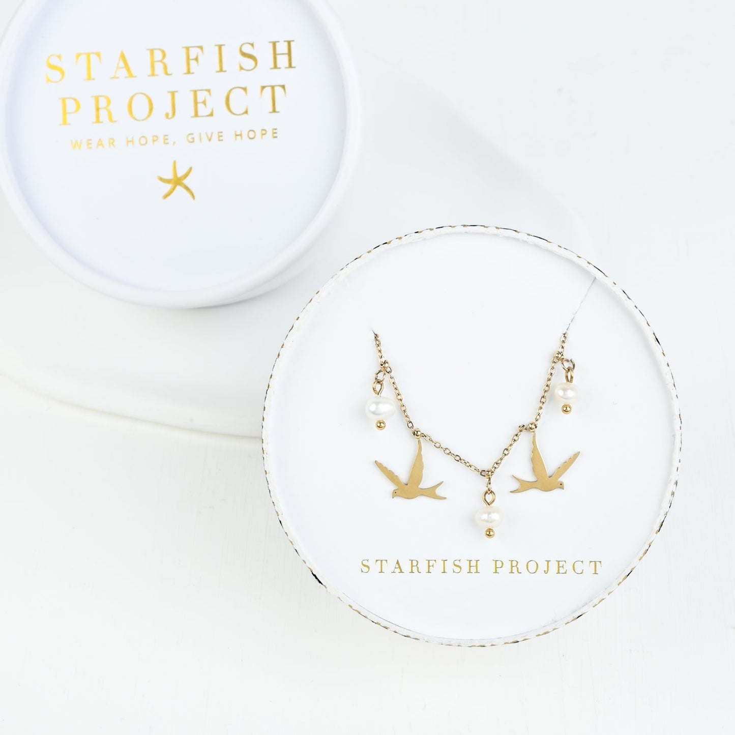 Wings of Hope Pearl Necklace
