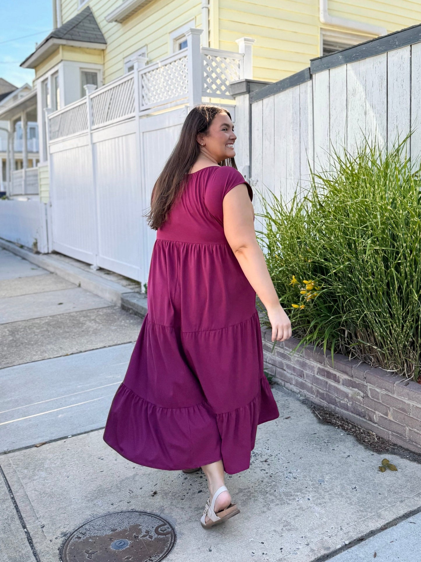DARCY dress in Deep Berry
