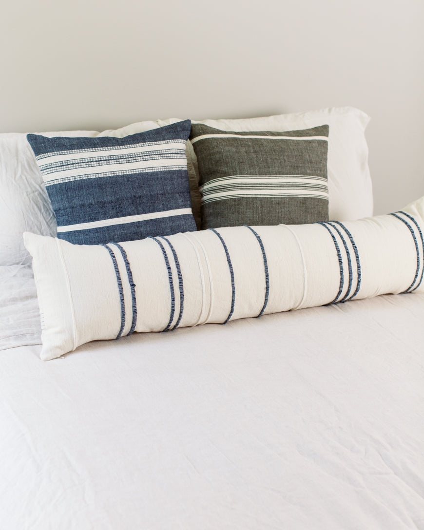 12" x 48"Ribbons Lumbar Pillow - Navy