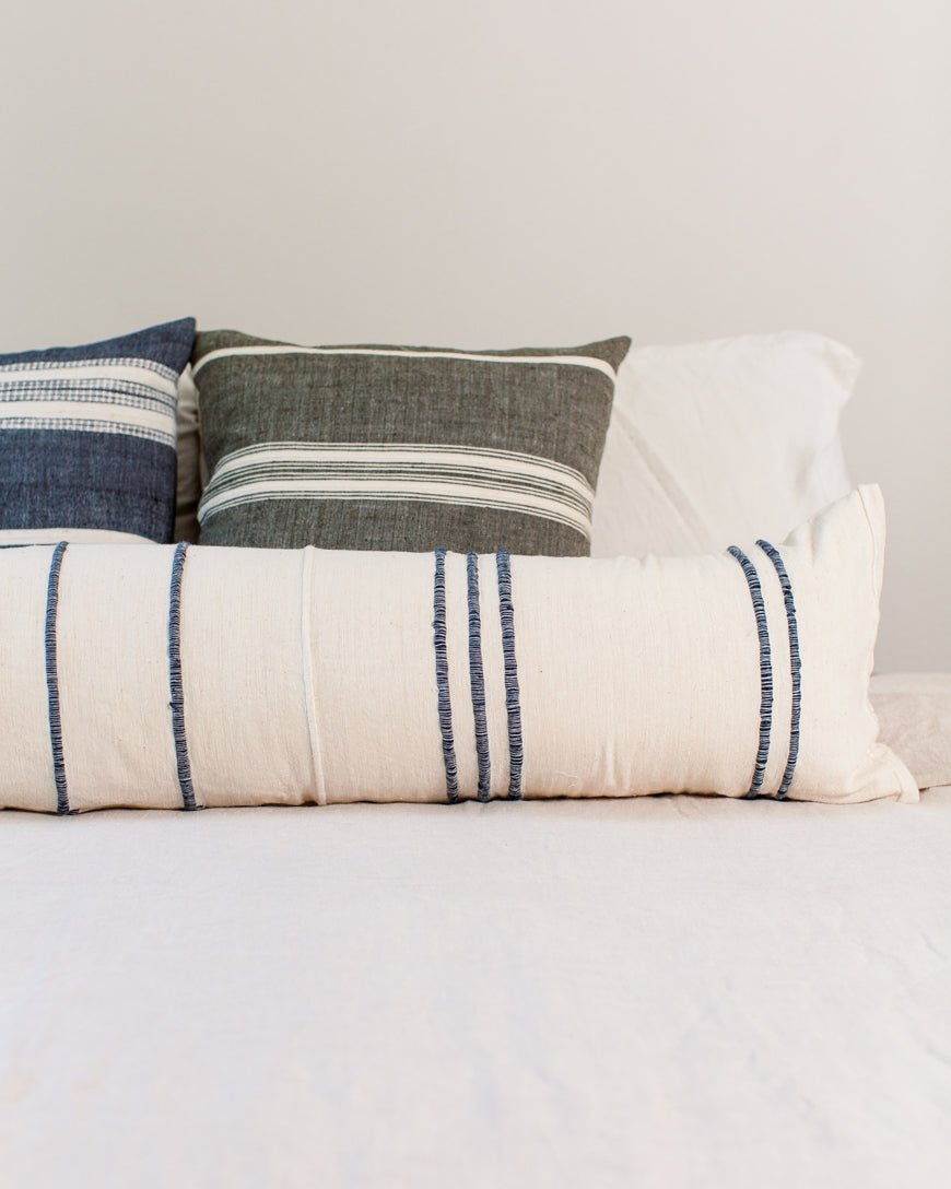 12" x 48"Ribbons Lumbar Pillow - Navy