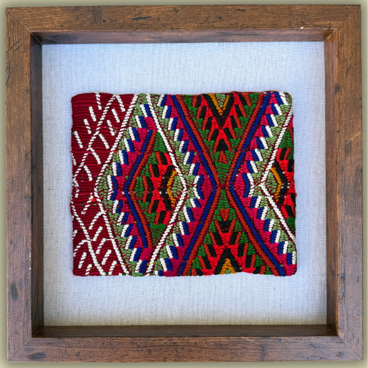 Framed Handwoven Textile (Walnut Frame)