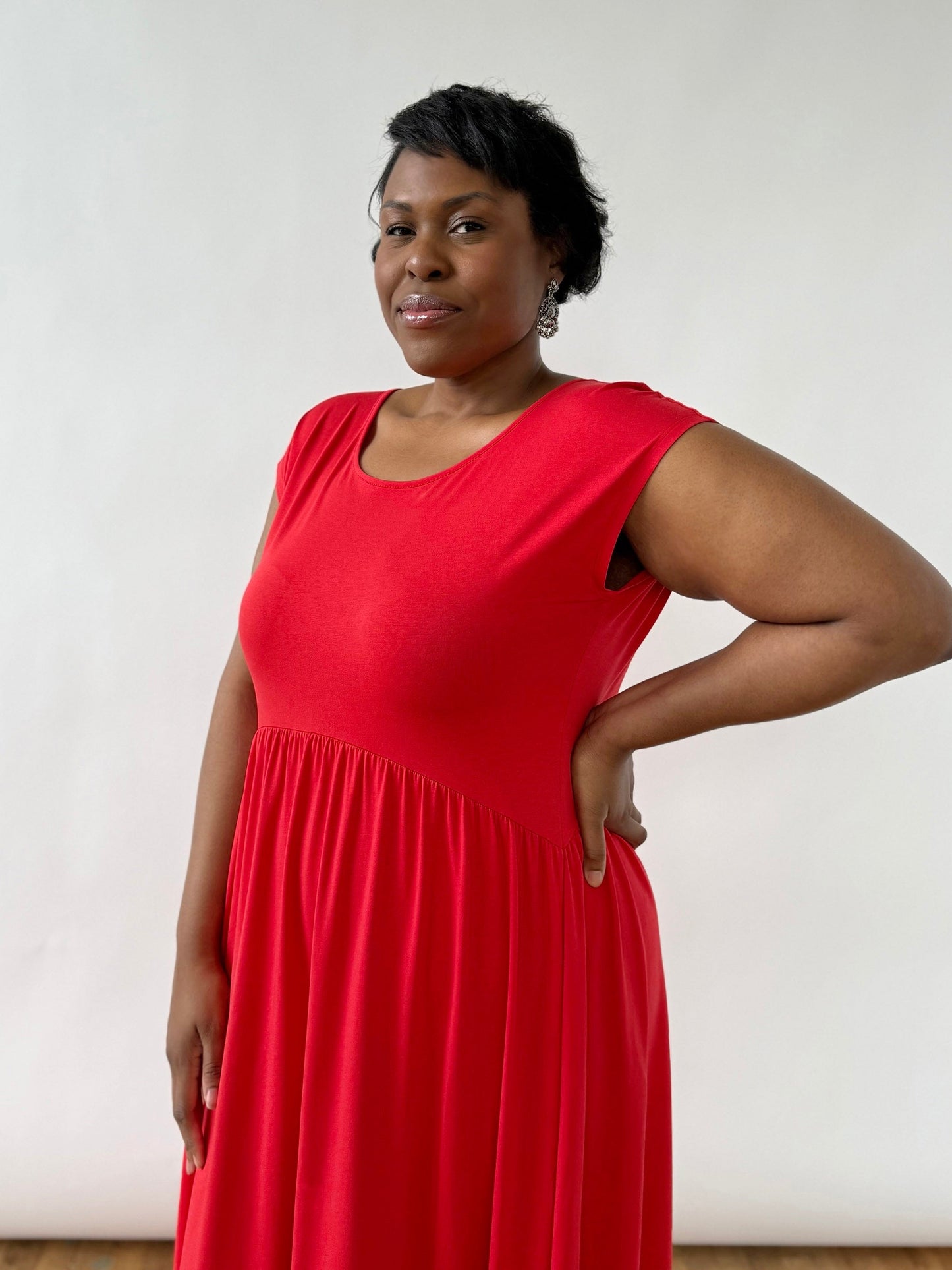 DEBORAH dress in Bright Ruby