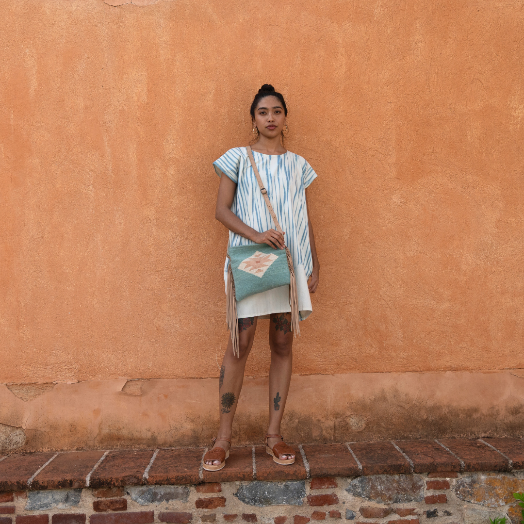 Flor de Cielo Fringe Crossbody