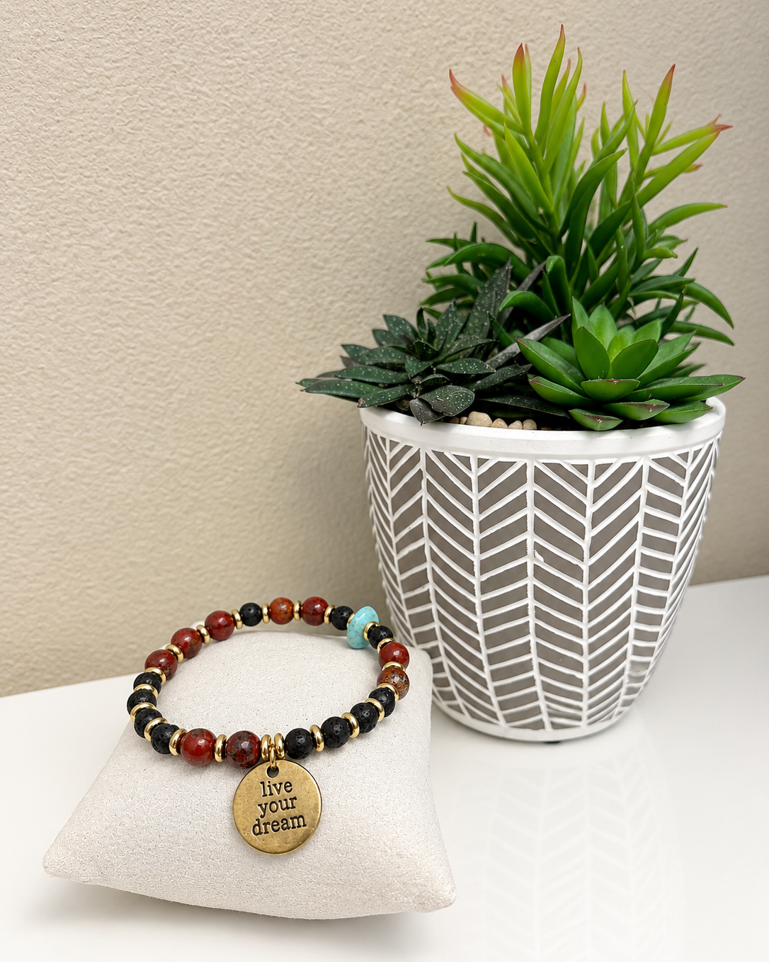 EXCLUSIVE Live Your Dream Bracelet - Red Jasper