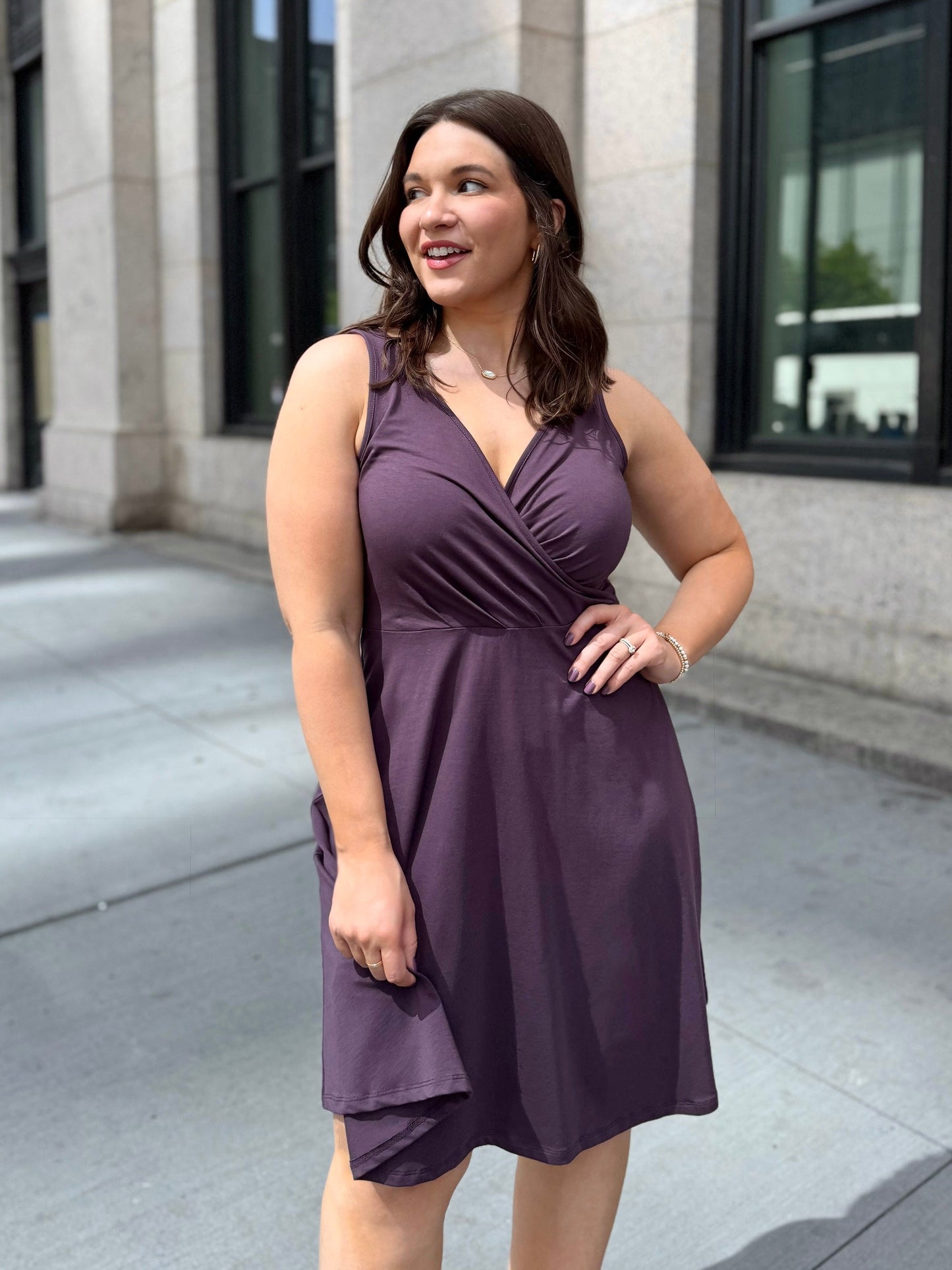 WREN dress in Plum
