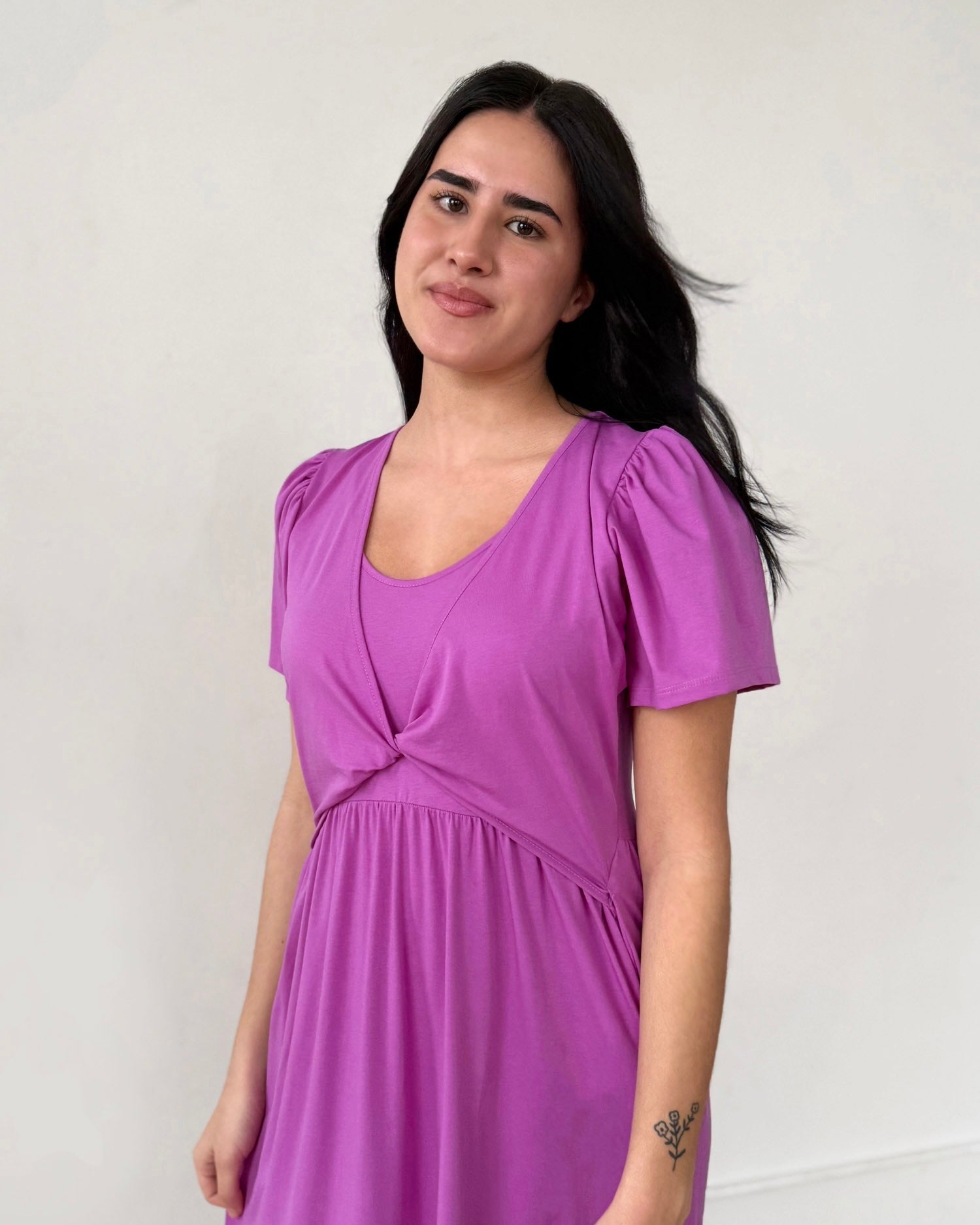 magenta dress women Ribbed V-Neck This garment fits true to size Magenta Dress - Maxi Dress