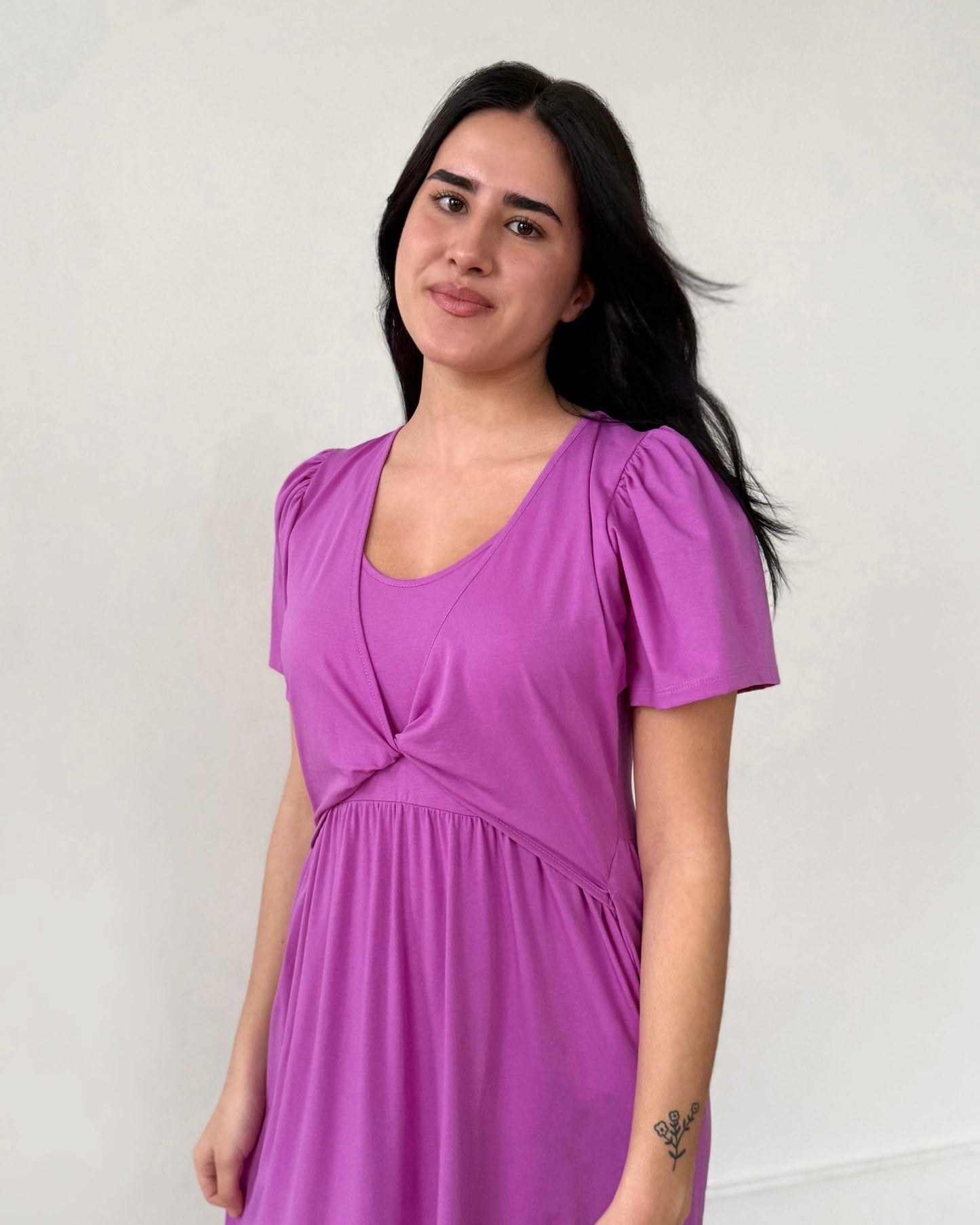MONICA dress in Magenta Bloom