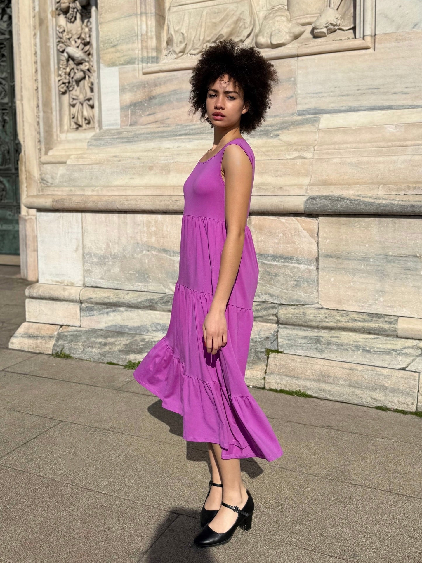 DARCY dress in Magenta Bloom