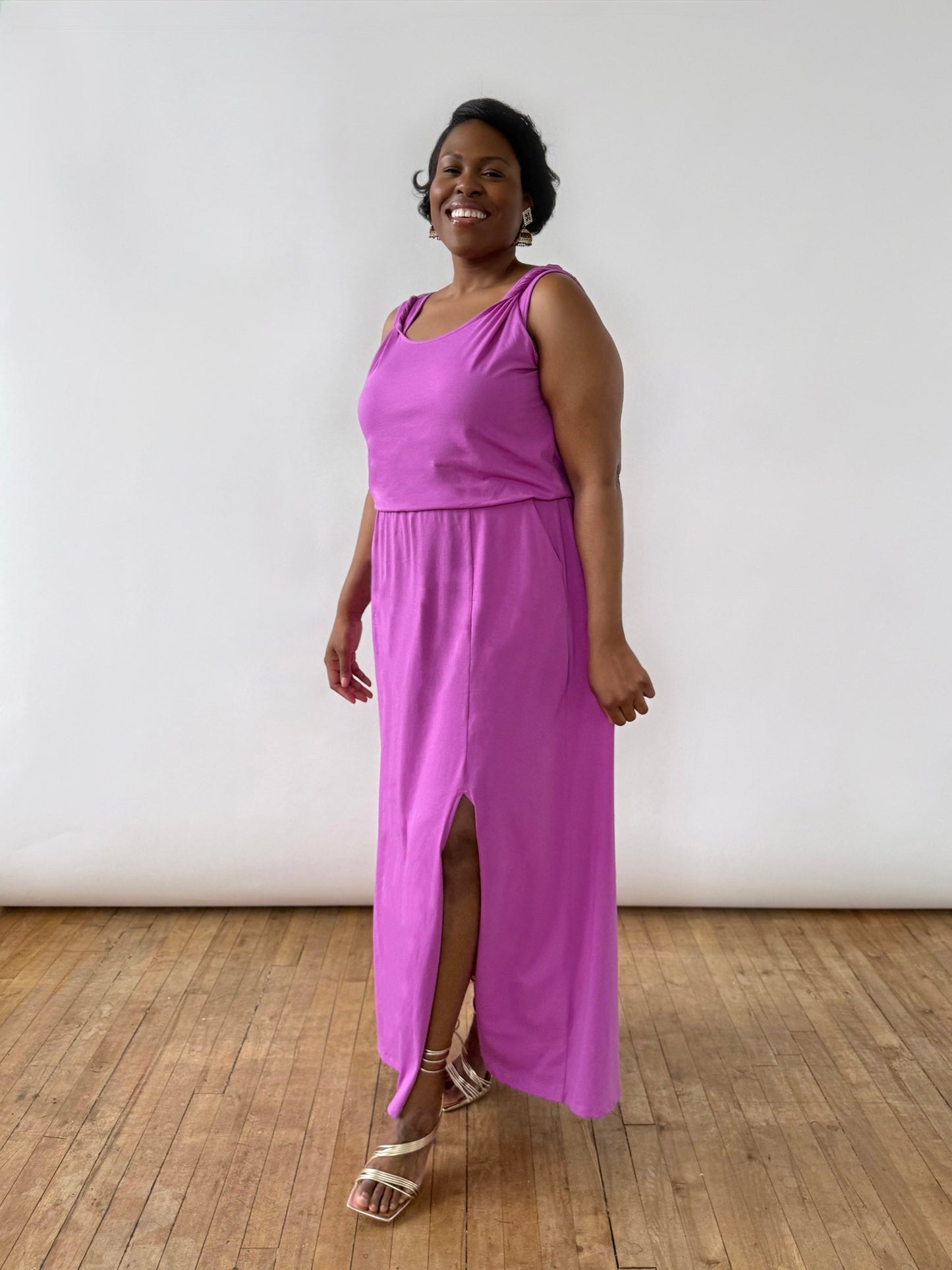 MICHAL dress in Magenta Bloom