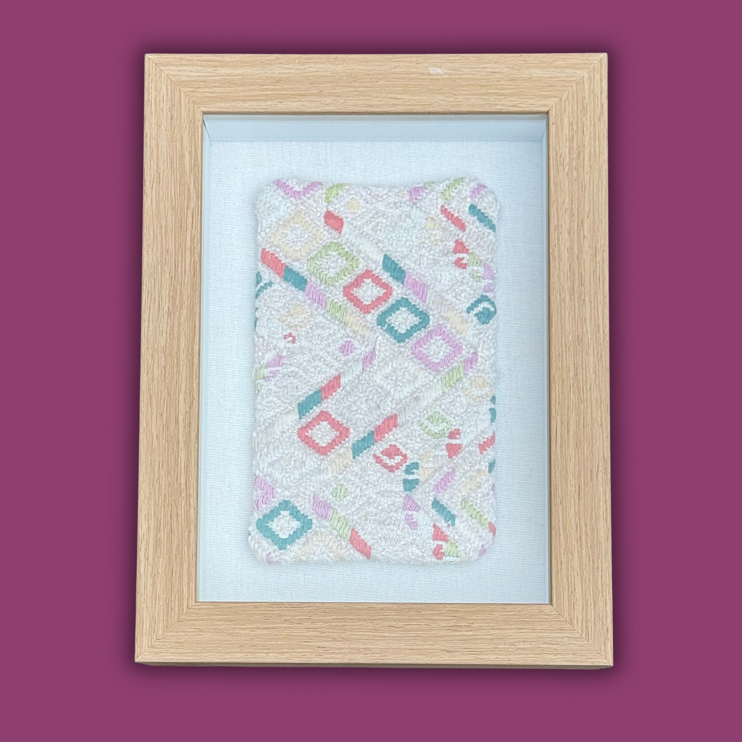 Small Framed Handwoven Textile (Natural Frame)