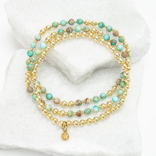 Light We Carry Bracelet Set in Turquoise