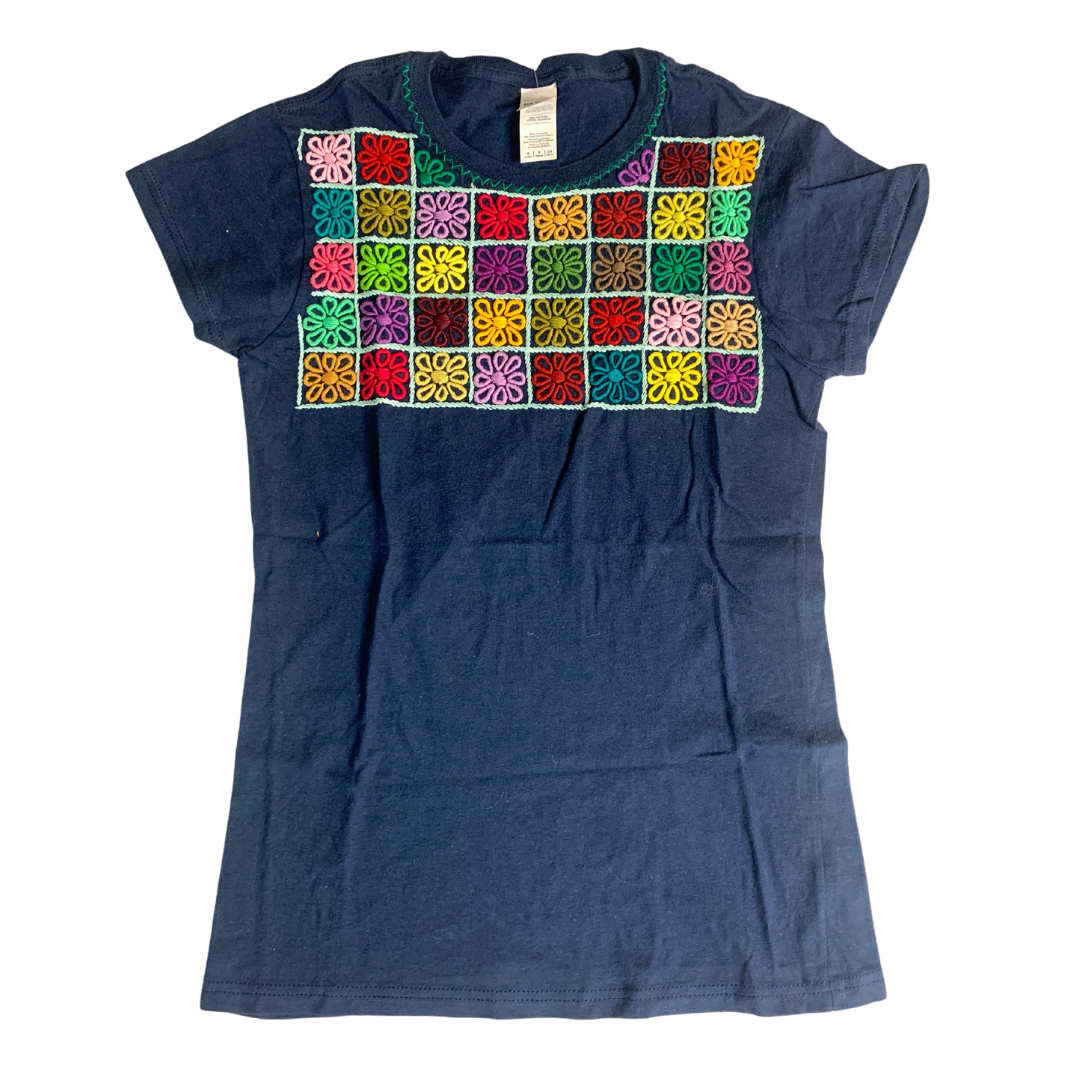Luzy Hand Embroidered Fitted T-Shirt - Mexico