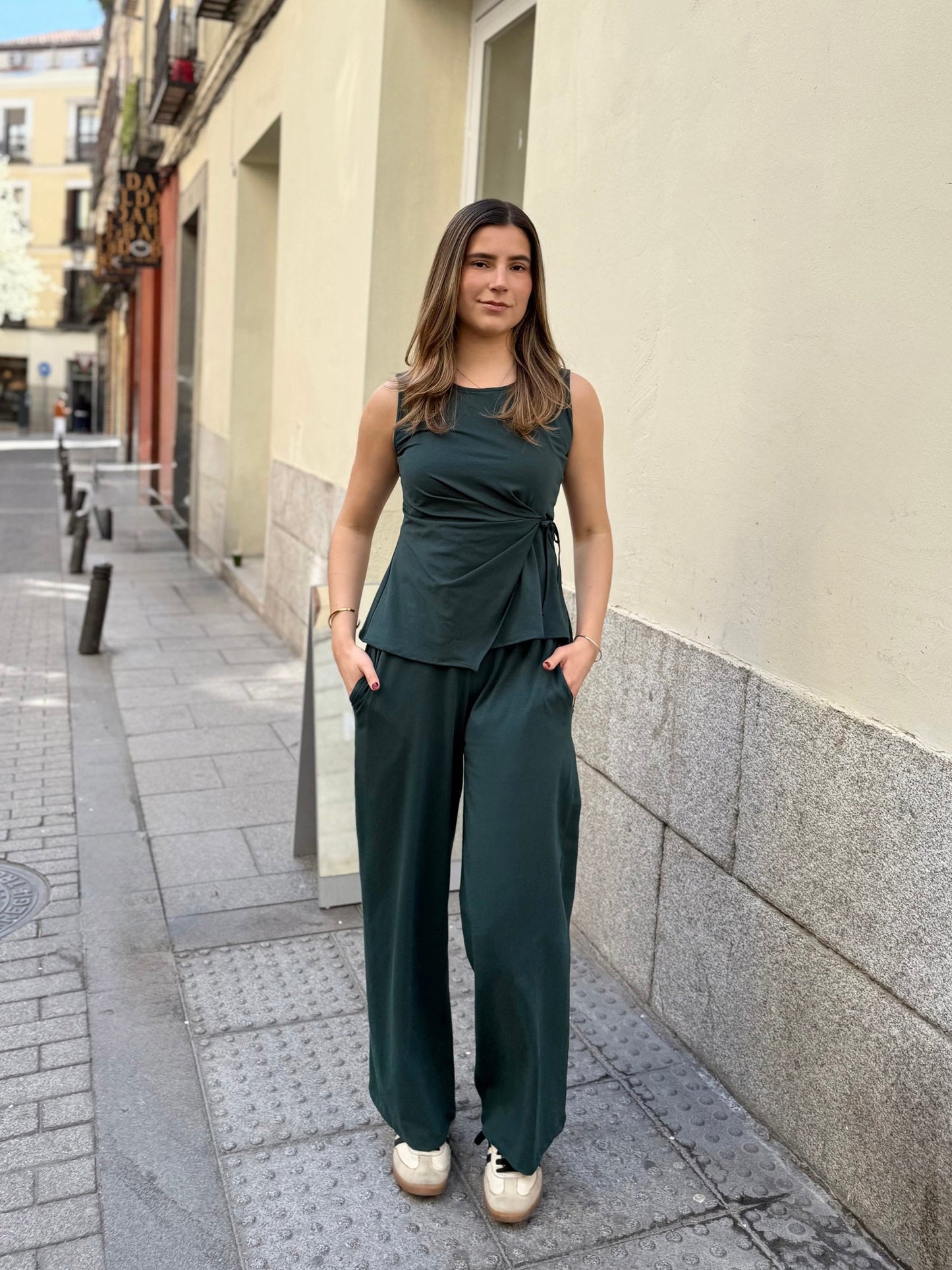 ANDRI jersey pants in Deep Pine