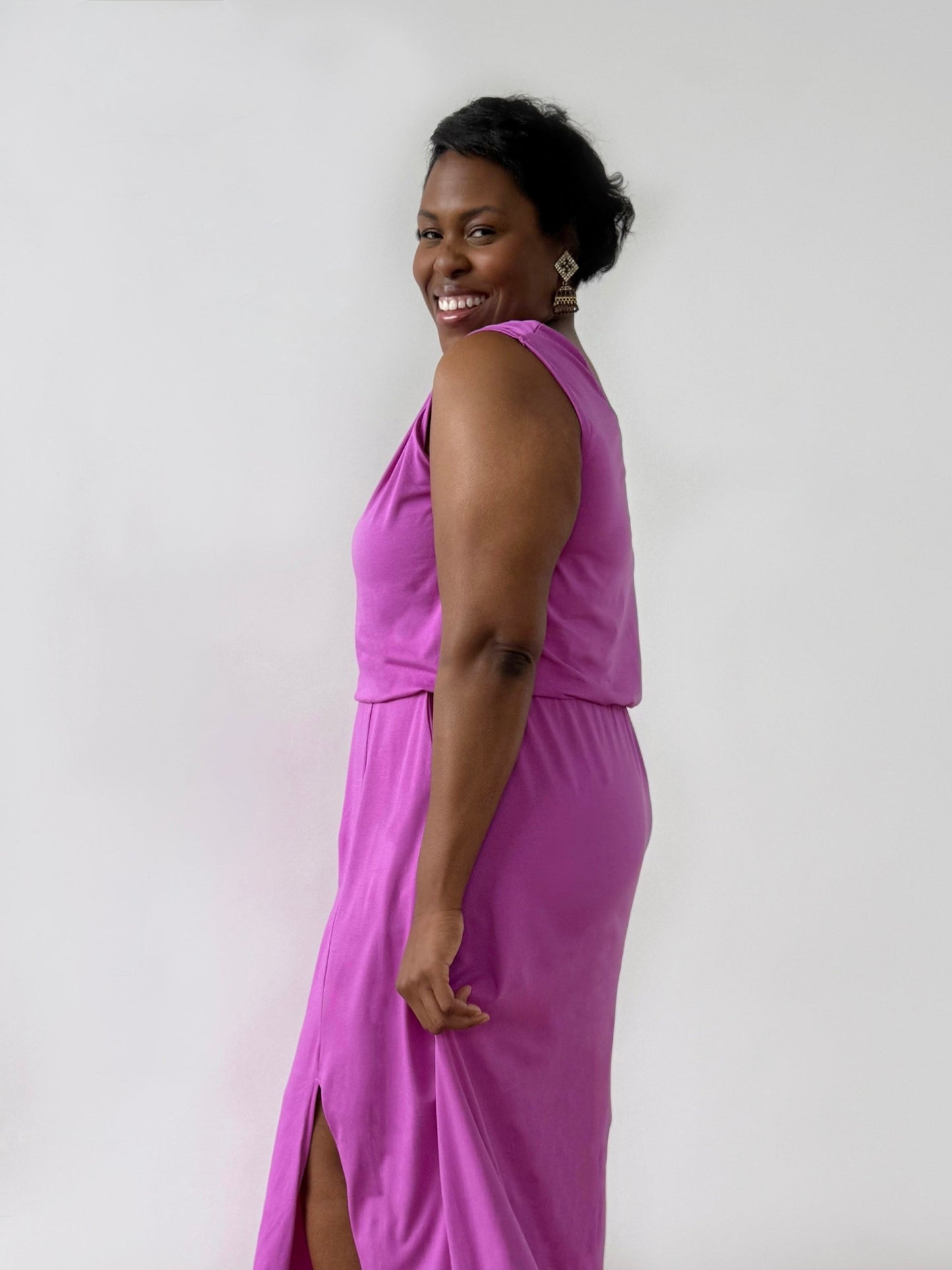 MICHAL dress in Magenta Bloom