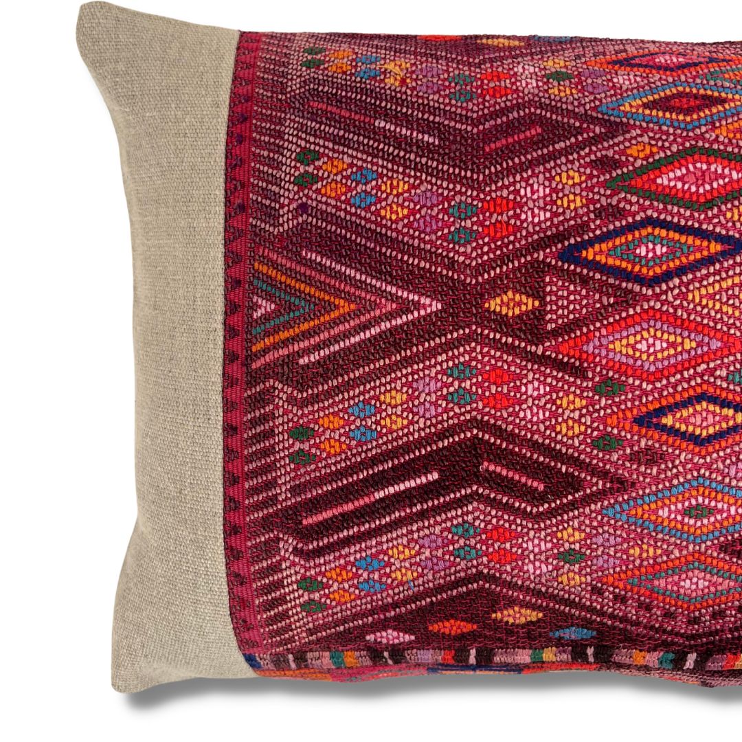 Huipil & Hemp Throw Pillow Cover