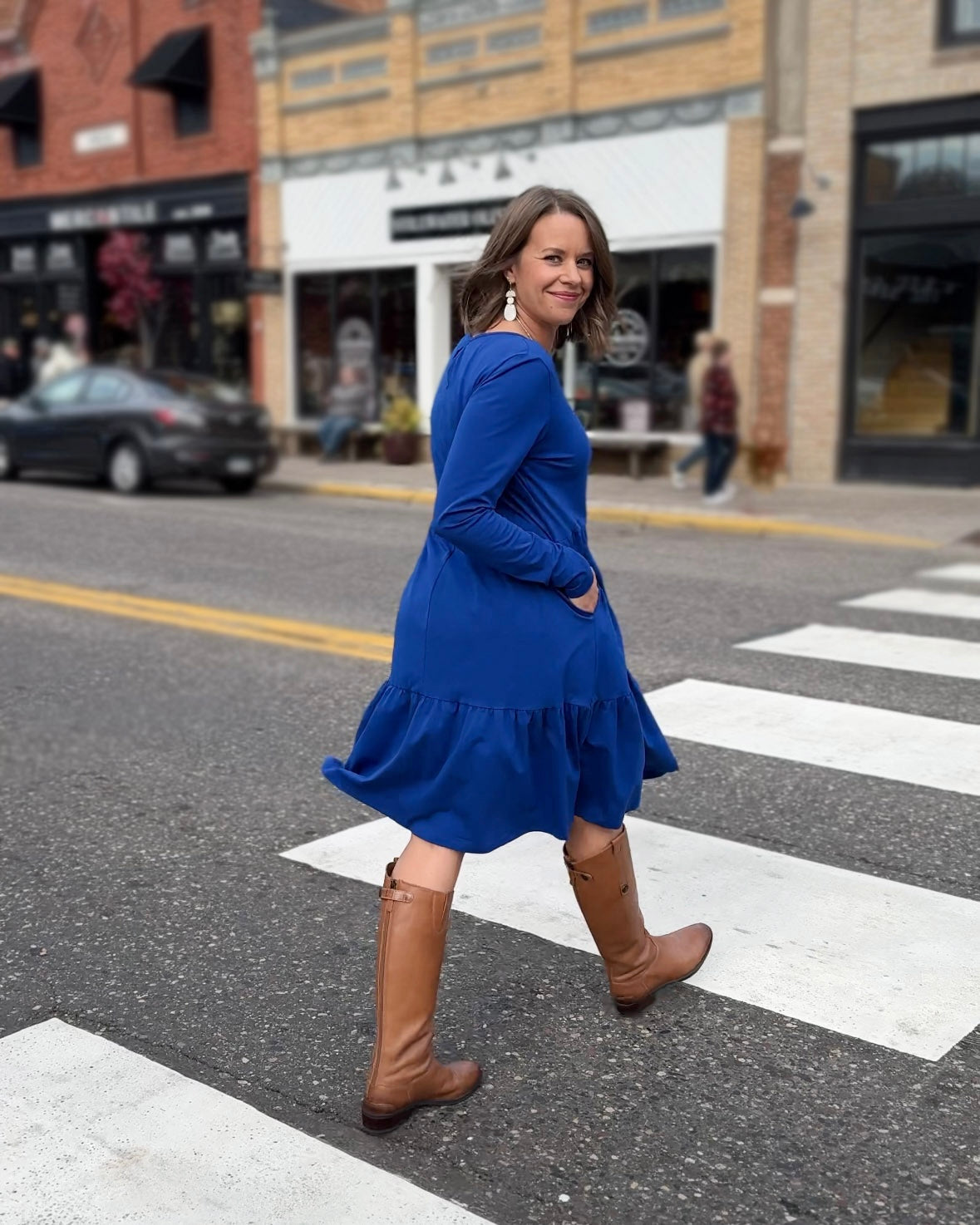 MAISIE Dress in Cobalt Blue
