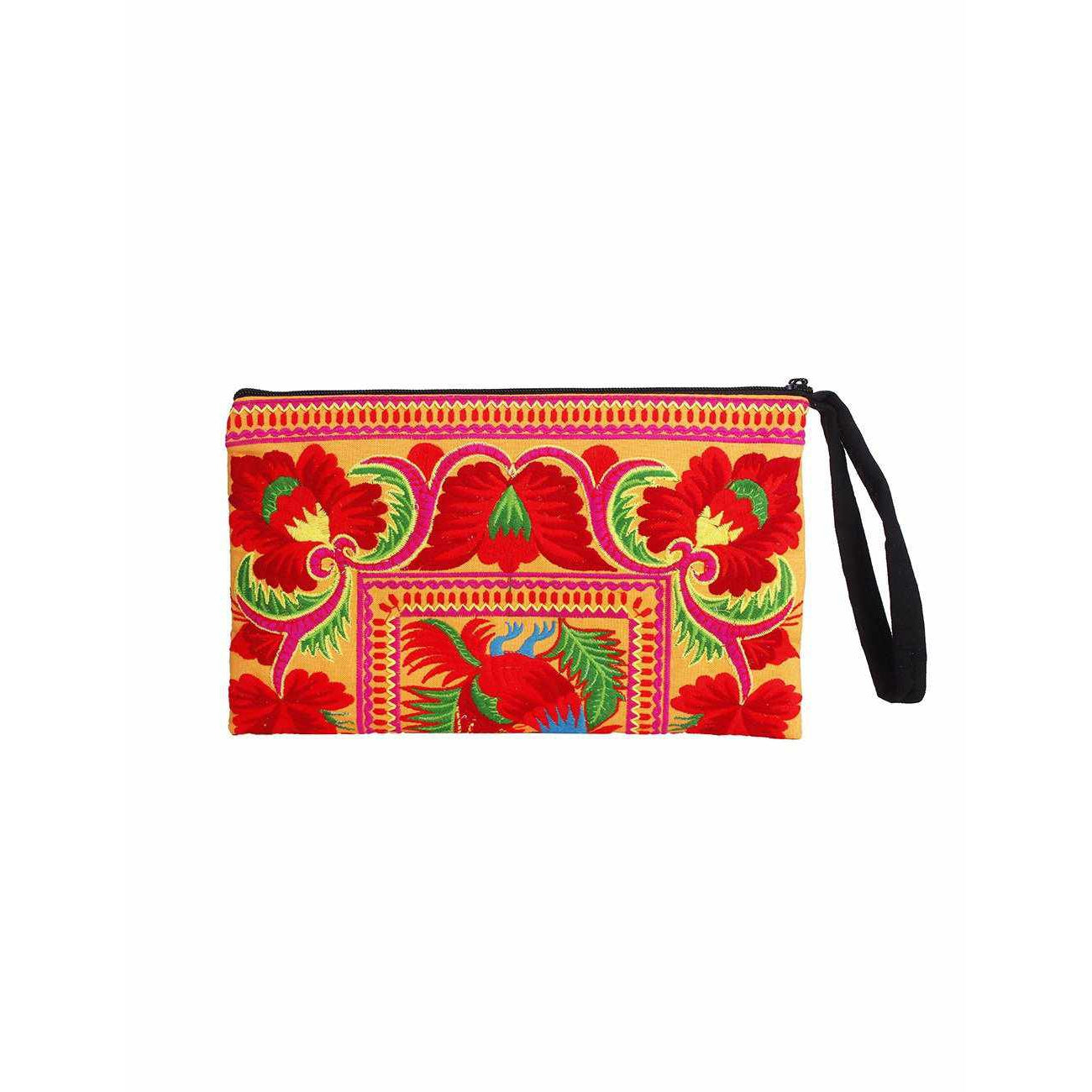 Sarita Hmong Embroidered Wristlet - Thailand