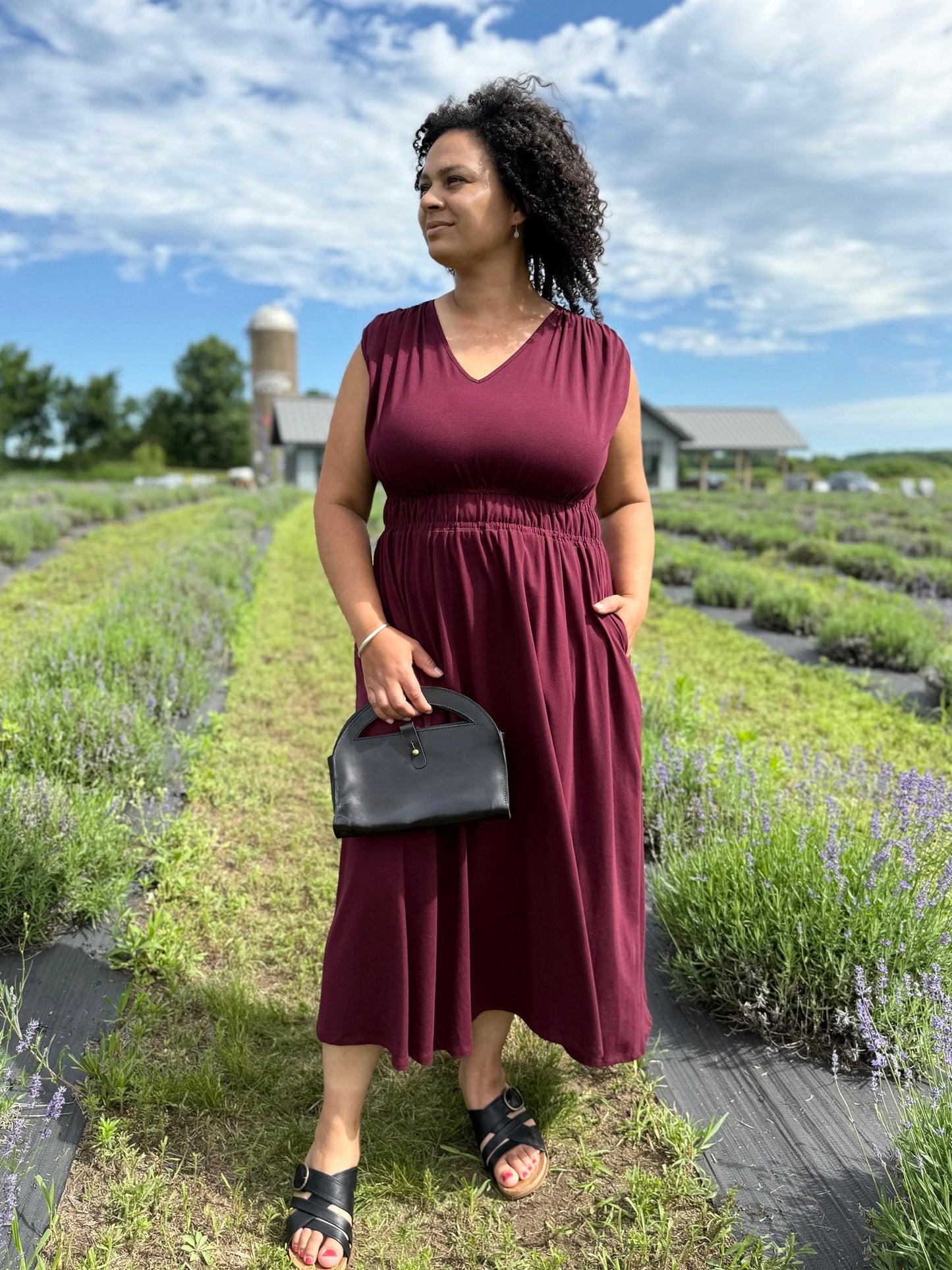 HAMPTON dress in Merlot