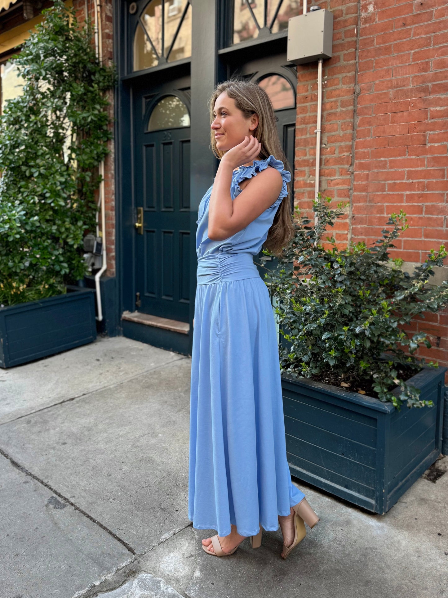 ZOYA skirt in Light Cornflower