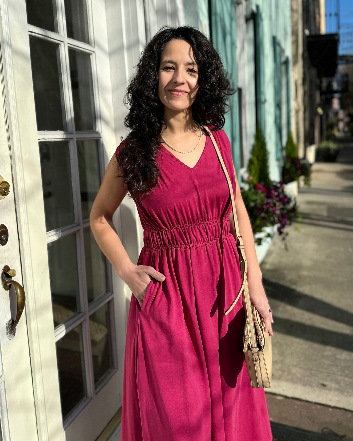 HAMPTON dress in Garnet Pink – Trades of Hope HAMPTON dress in Garnet Pink – Trades of Hope