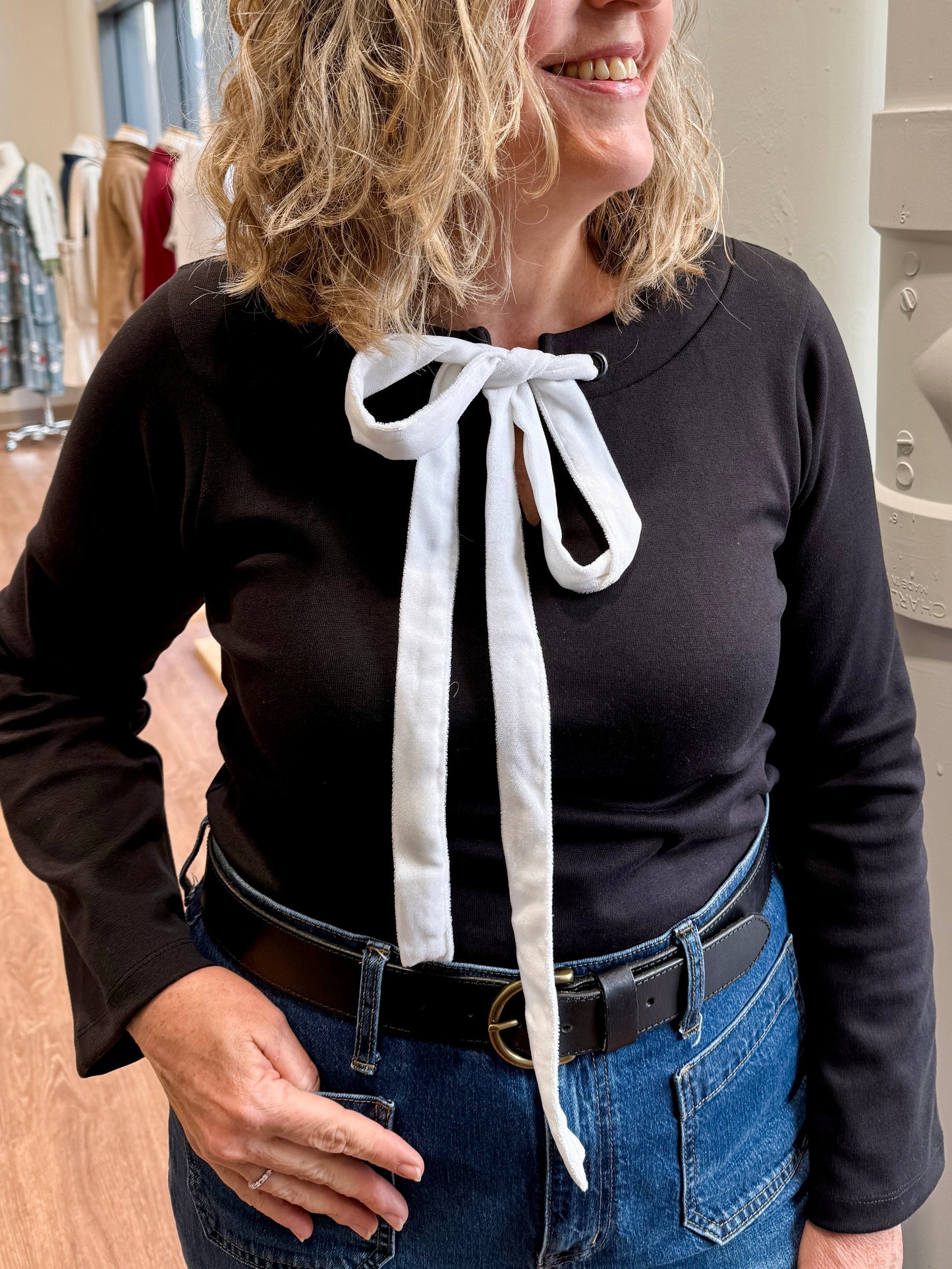 Velvet Tie Top
